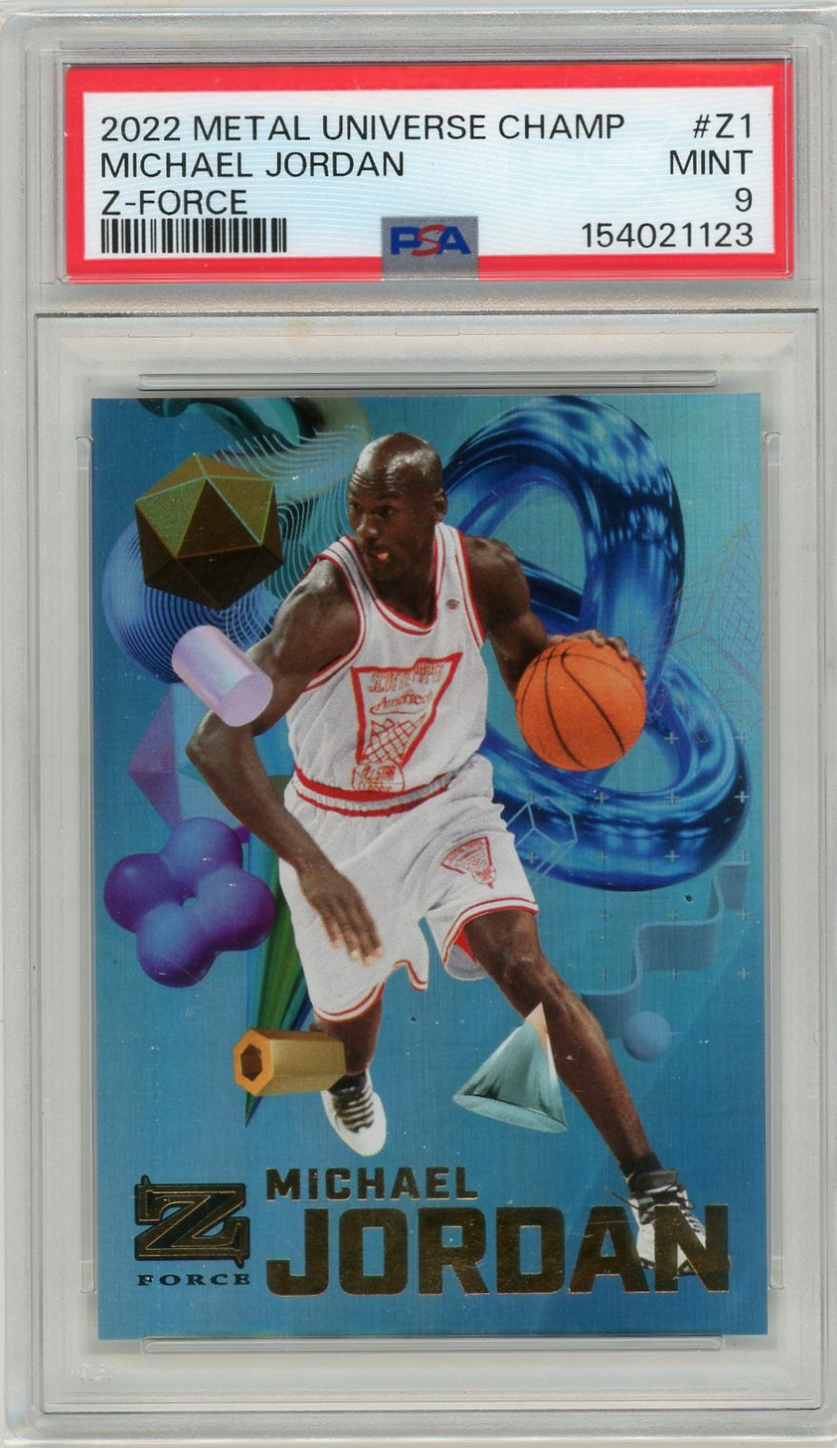 2022 SKYBOX METAL UNIVERSE CHAMPIONS Z-FORCE #Z1 MICHAEL JORDAN PSA 9