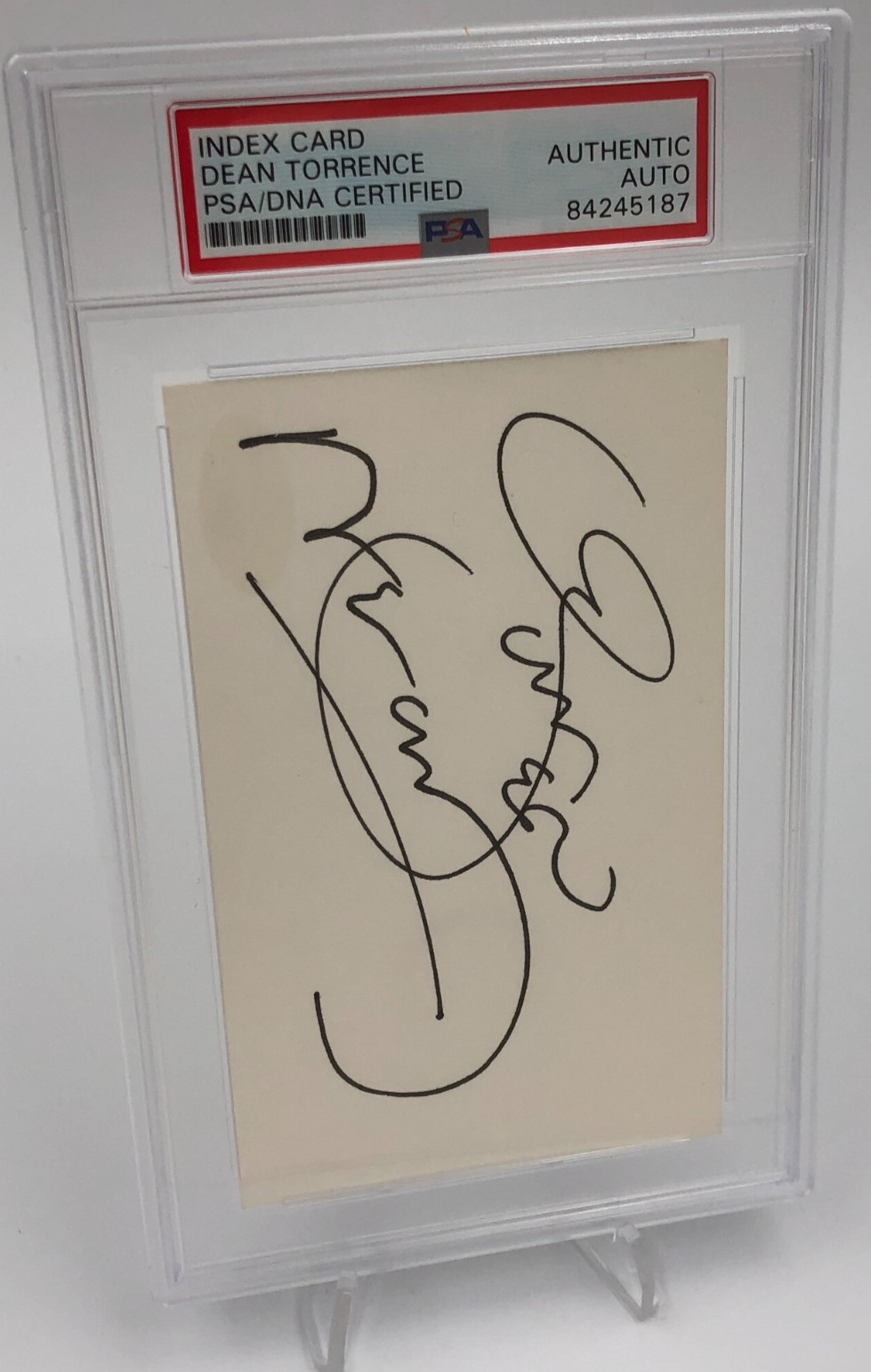DEAN TORRENCE PSA JSA AUTO w COA Signed Index Card Singer JAN & DEAN - SURF CITY