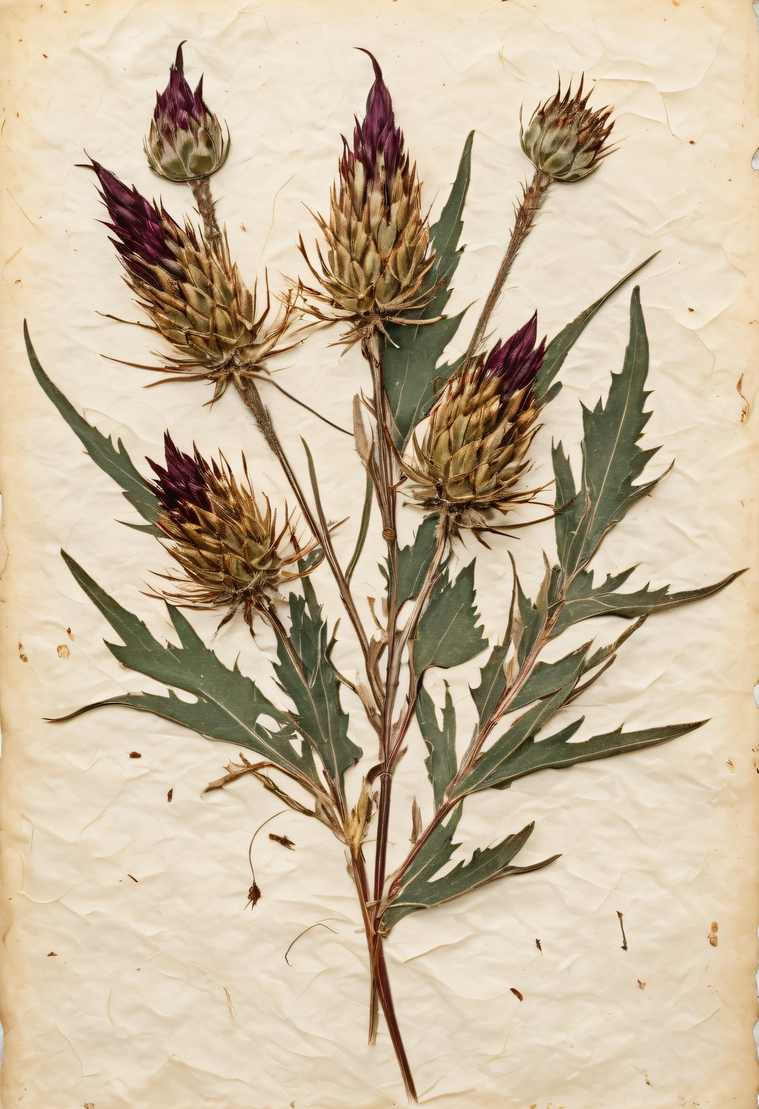 Autumn Seed Pod Herbarium Sheet - Vintage Botanical Wall Art Print