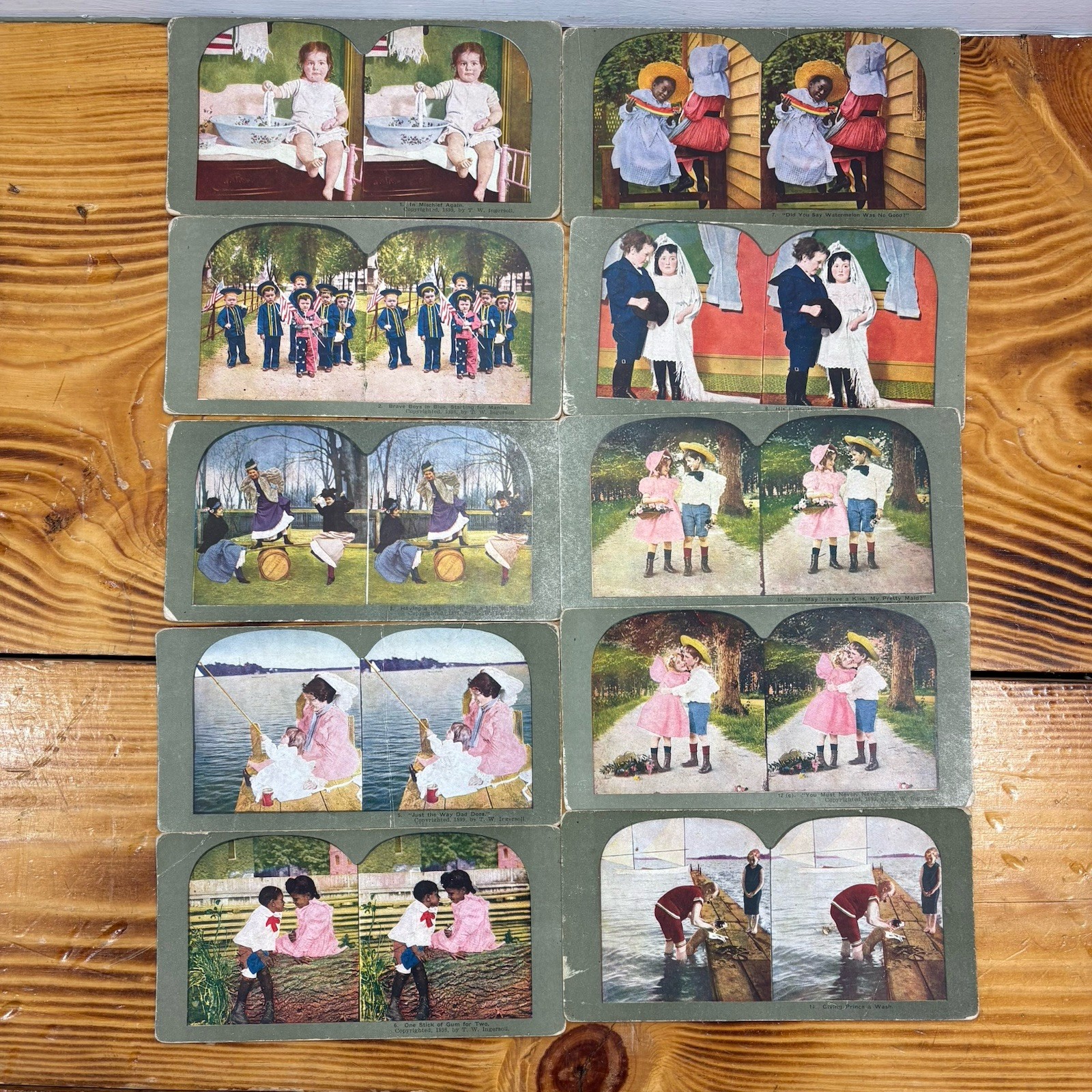 Antique Ingersoll Victorian Stereoview Cards Lot Of 80