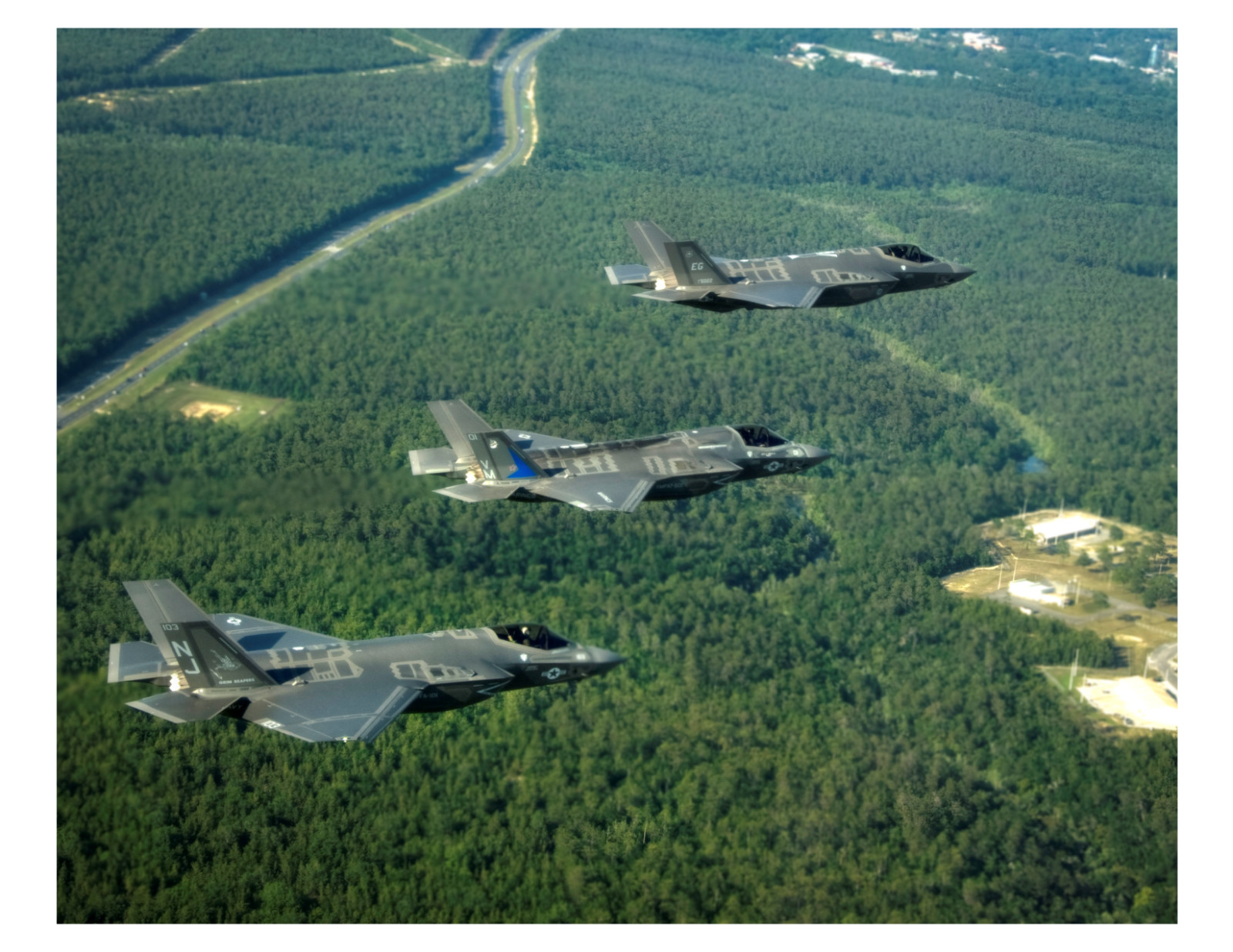 F-35A, F-35B & F-35C Aircrafts Flying 8x10 Photo Print On 8.5\