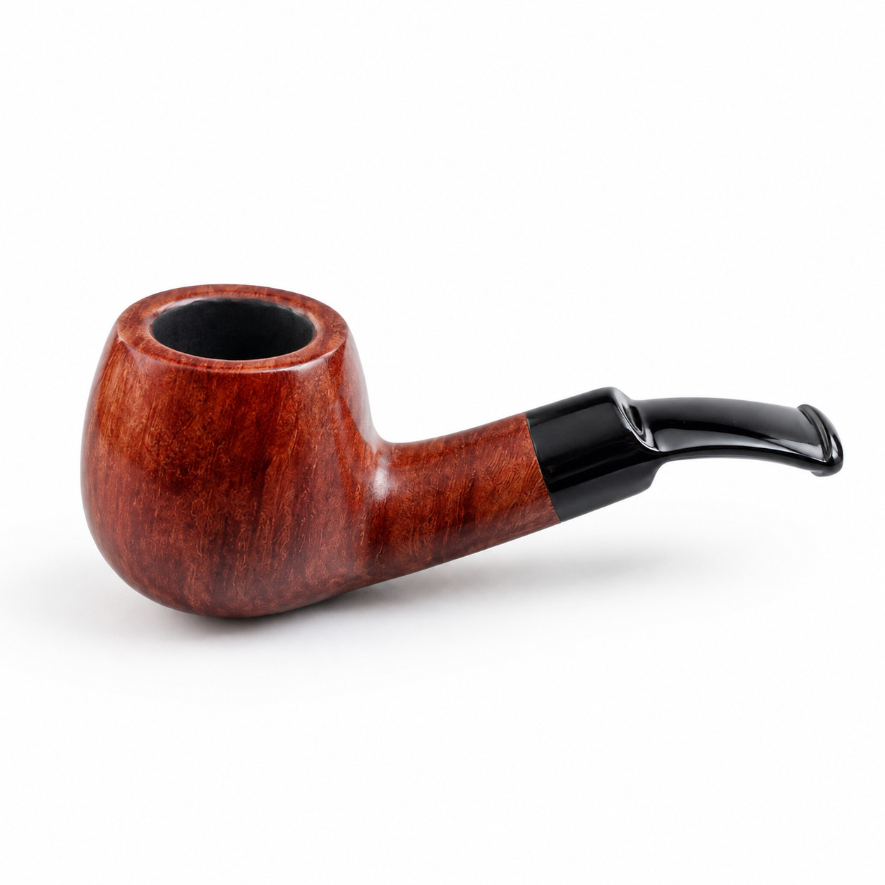 Mini Redwood Wooden Tobacco Pipe Small Bent Smoking Pipe Black Curved Stem with Mini Redwood Wooden Tobacco Pipe Small Bent Smoking Pipe Black Curved Stem with