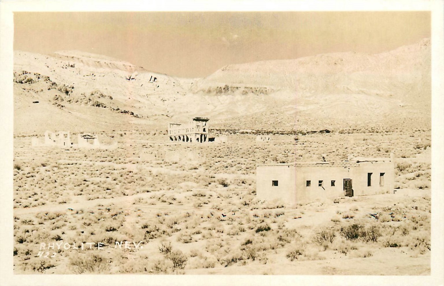 Rhyolite Nevada Ghost Town Ruins RPPC Vintage Kodak Real Photo Postcard 1950s Rhyolite Nevada Ghost Town Ruins RPPC Vintage Kodak Real Photo Postcard 1950s