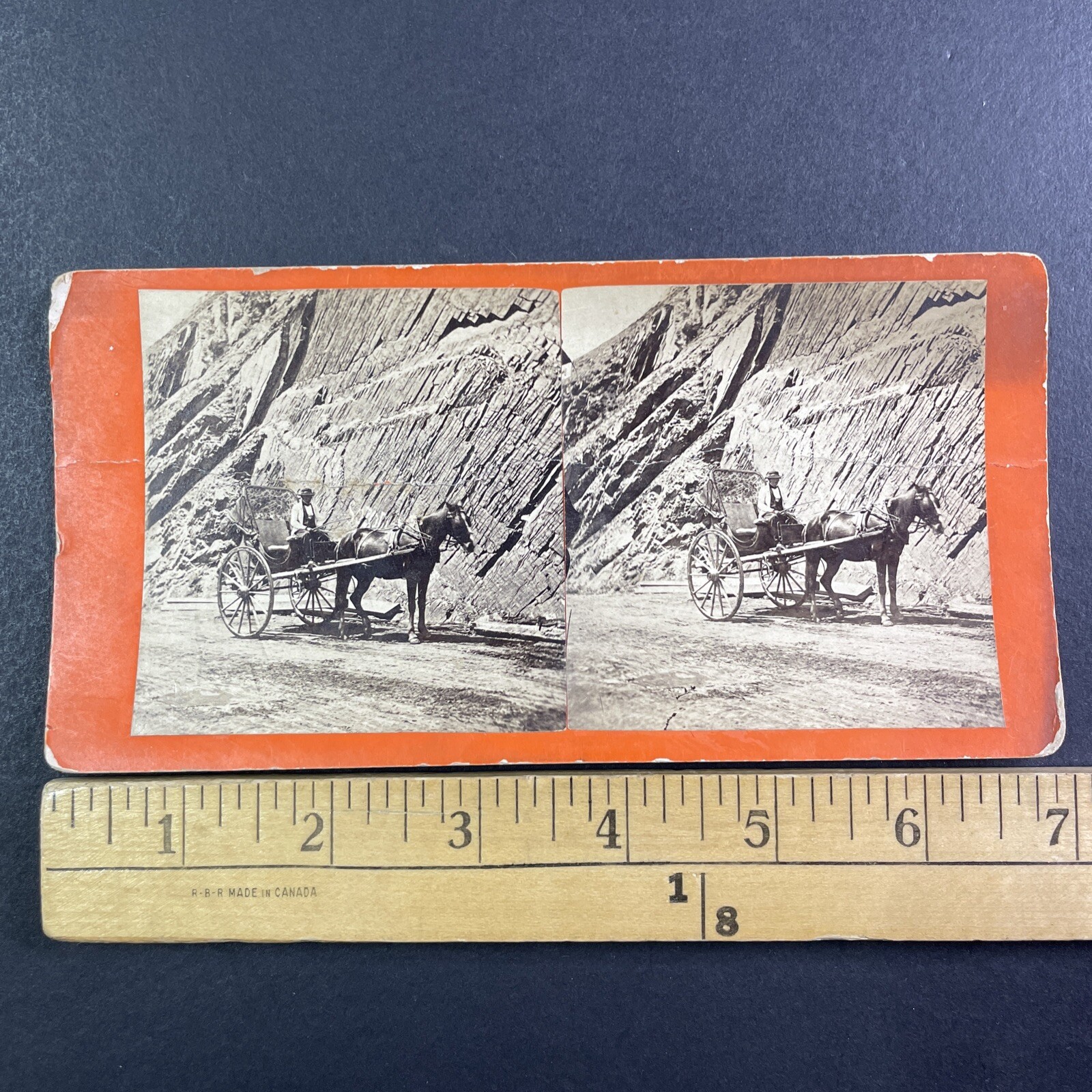 Quebec Calèche Stereoview L. P. Vallée Canadian Scenery 1870s Horse Carriage