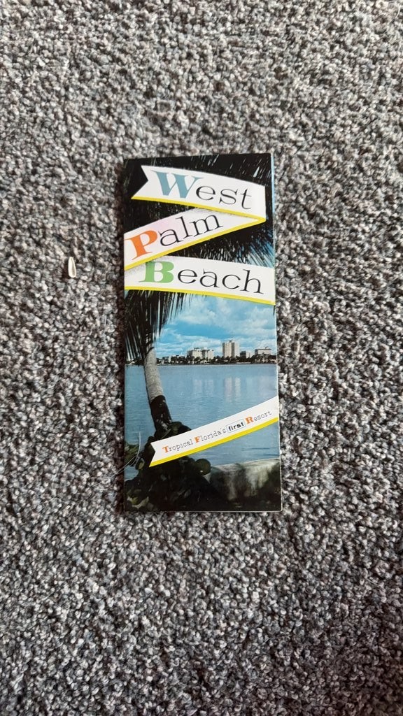 Vintage West Palm Beach Travel Brochure