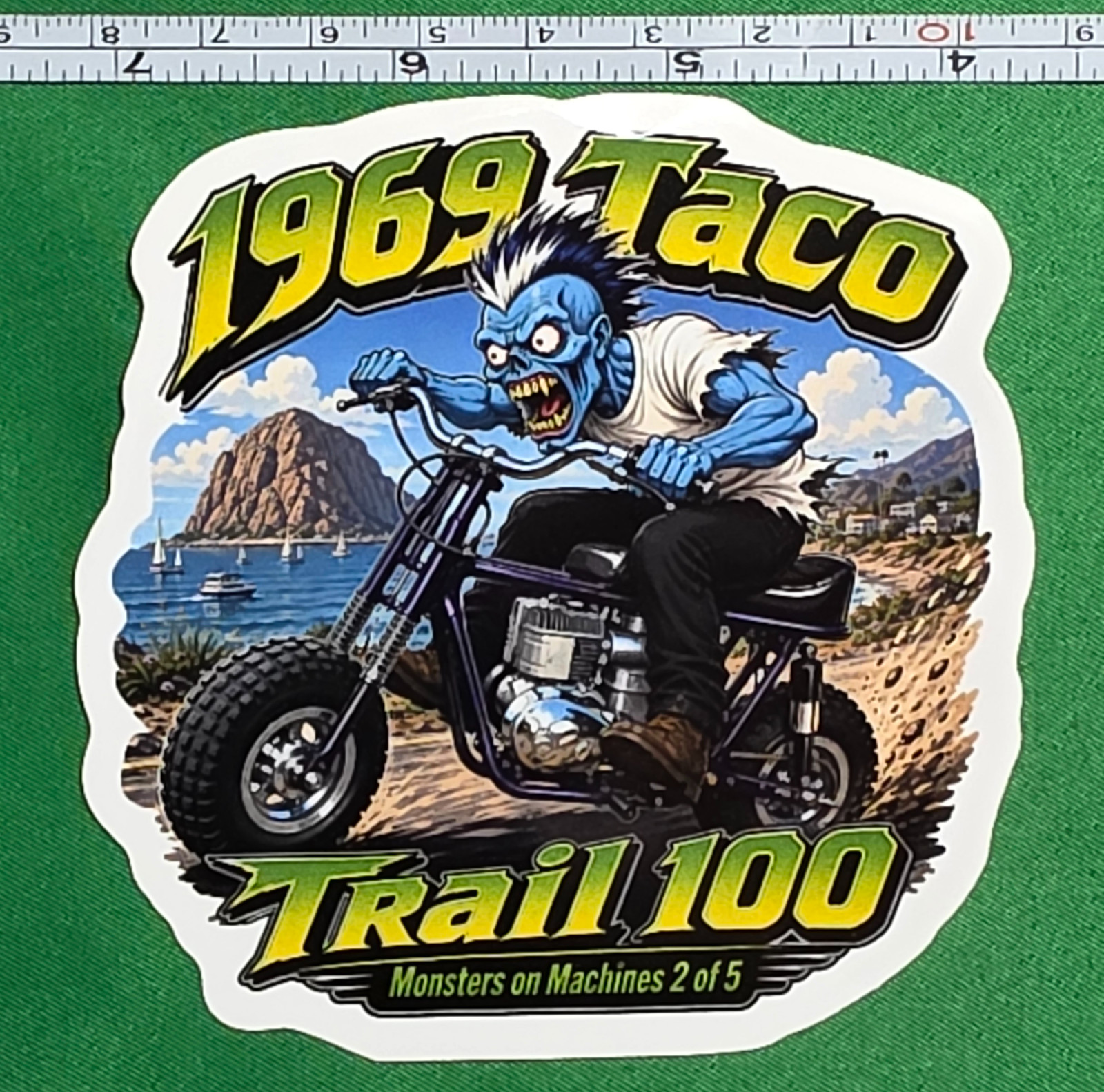1969 Taco Trail 100 Minibike 9x9cm Durable Die-Cut Vinyl Sticker 2 of 5