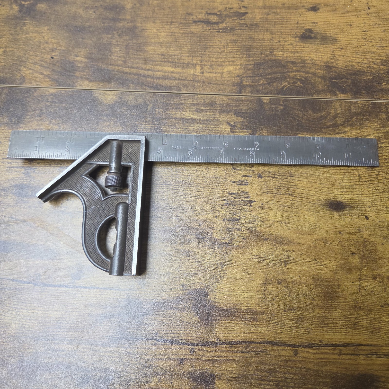 Starrett No. 94 Vintage Combination Square USA 12” Carpenter Tool