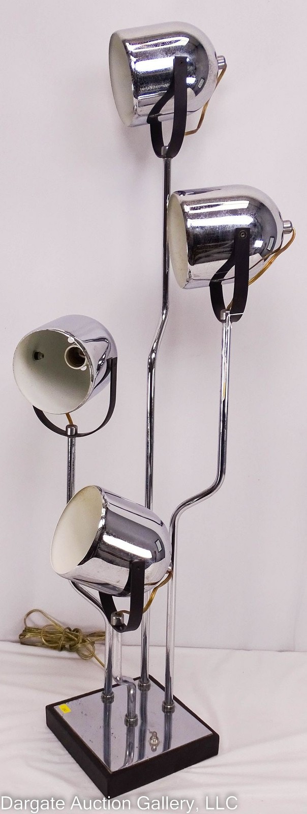 Goffredo Reggiani Clover Lamp Co Chrome 4-Light Table Lamp 40in MCM Vintage Goffredo Reggiani Clover Lamp Co Chrome 4-Light Table Lamp 40in MCM Vintage