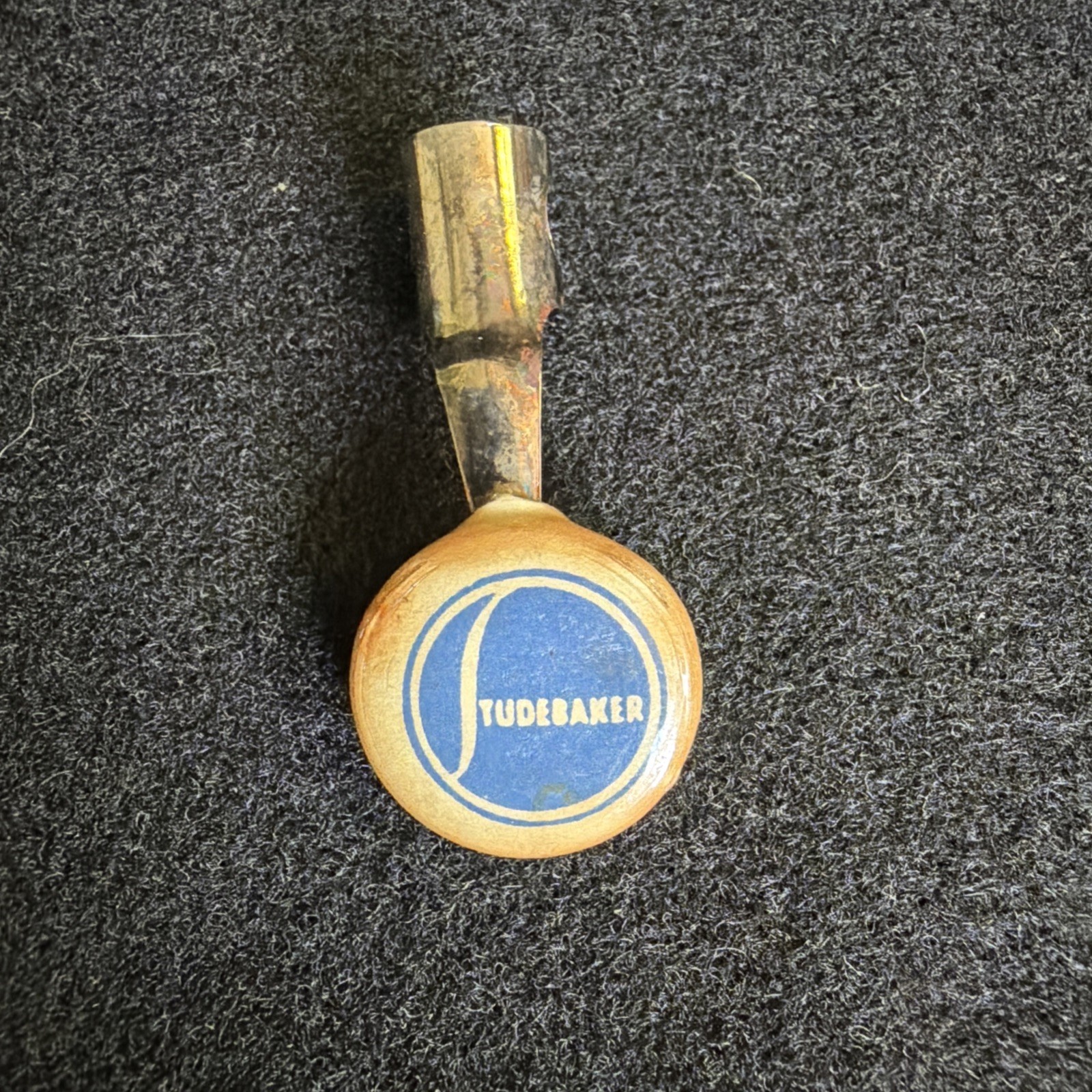Vintage STUDEBAKER Blue Logo Celluloid Automobile Advertising Pencil Clip