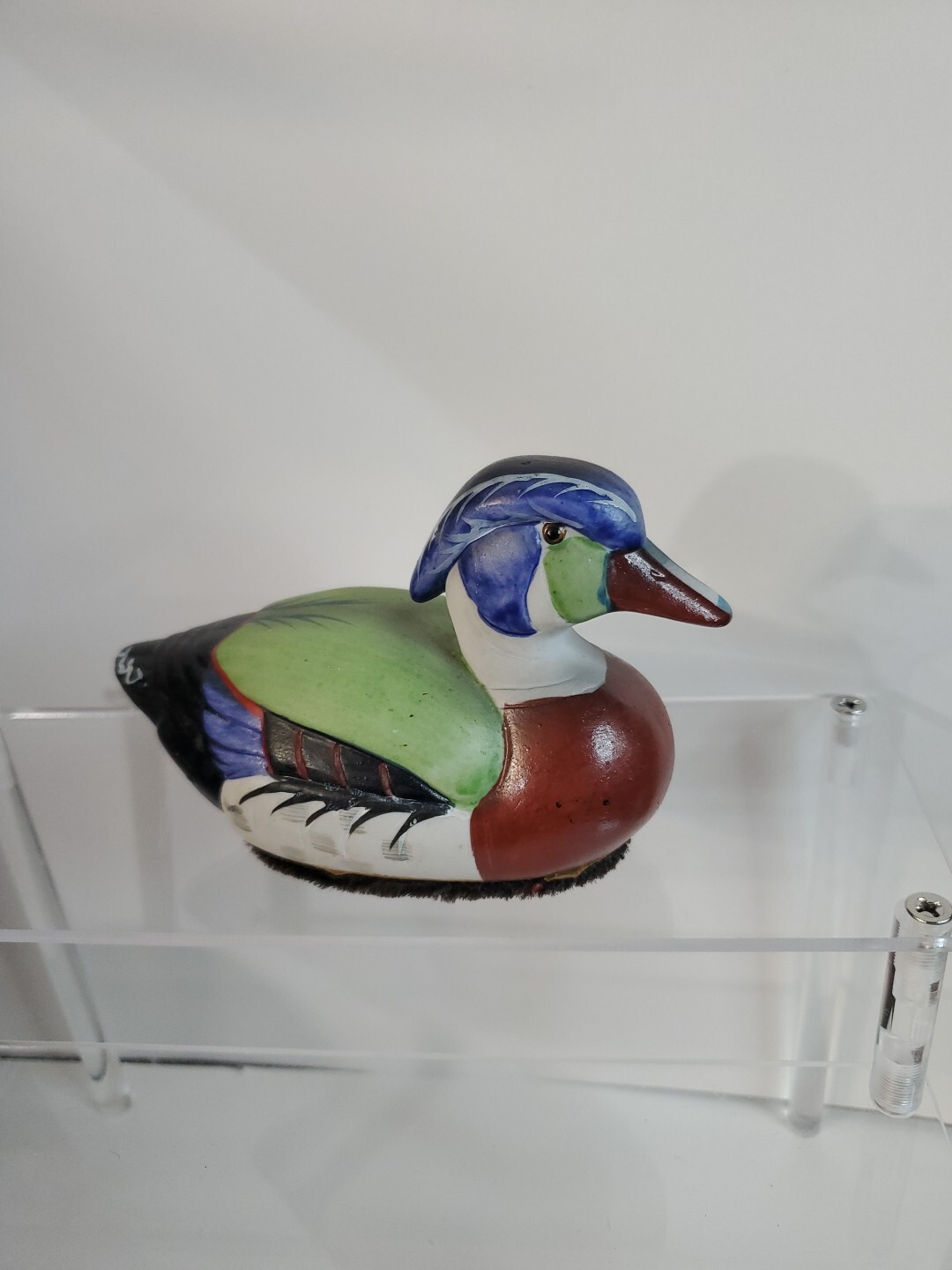 Vintage Jasco Mallard Handpainted Beautiful Ceramic Duck Decoy Figurine 80\'s