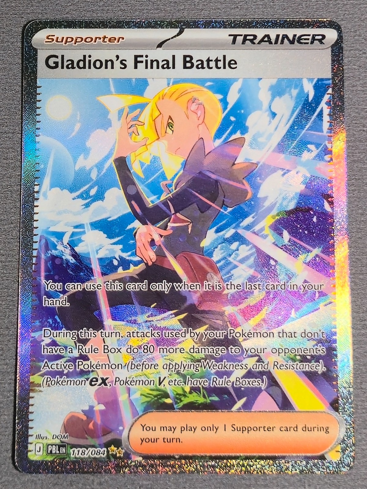 Pokemon Gladion\'s Final Battle 118/084 SIR Pitch Black Special Illustratio