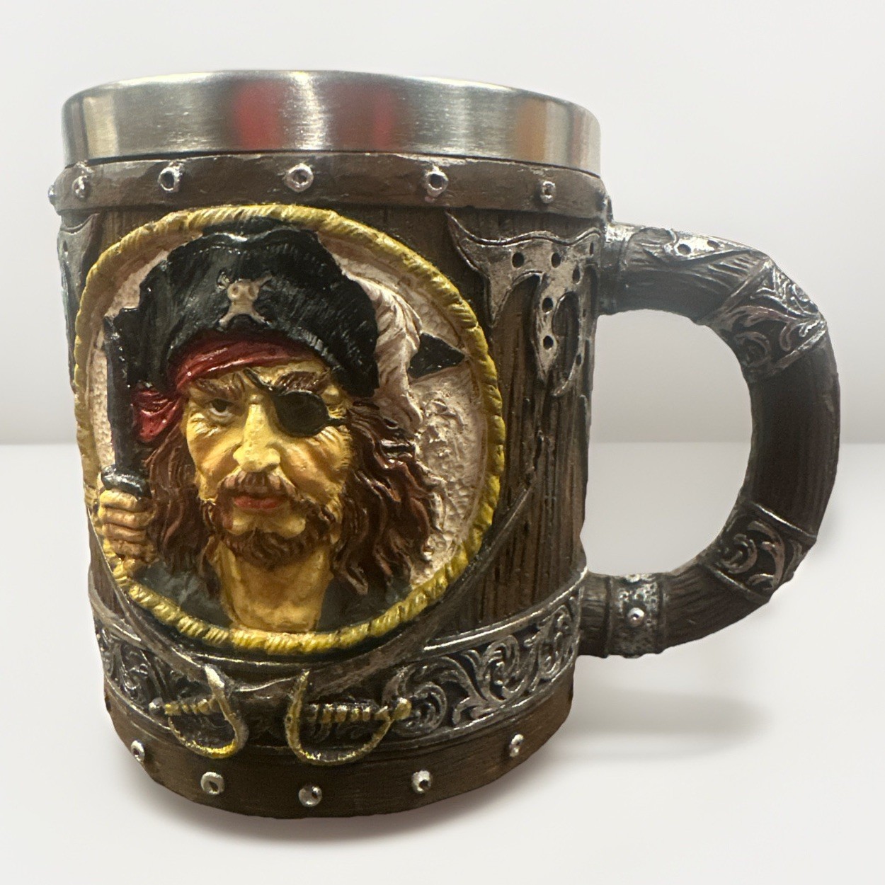 Pirates Caribbean Mug Ebros Seas Pirate Captain Sparrow Hook Tankard Coffee CL