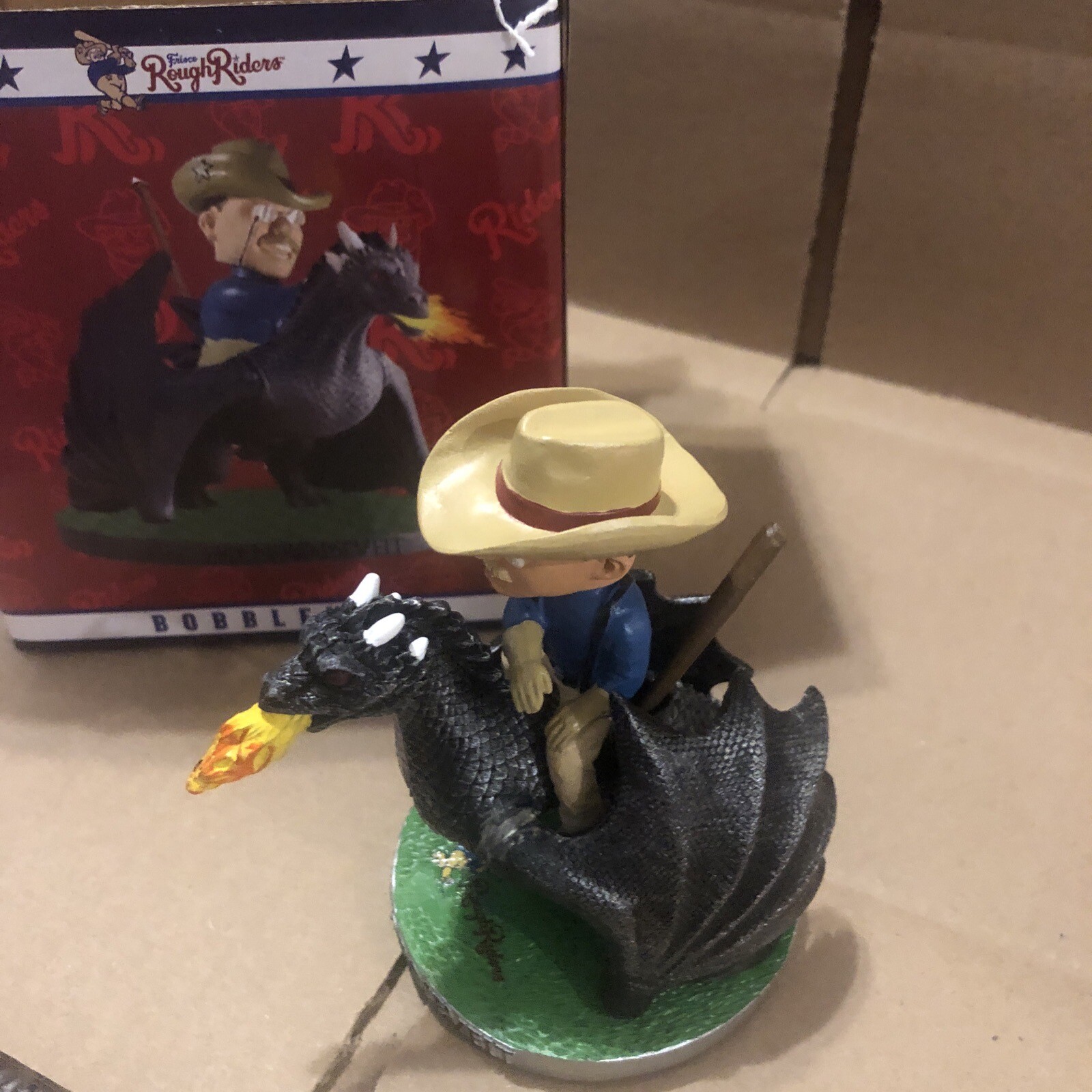 New Frisco RoughRiders Game of Thrones GoT Teddy Roosevelt Dragon Bobblehead sga