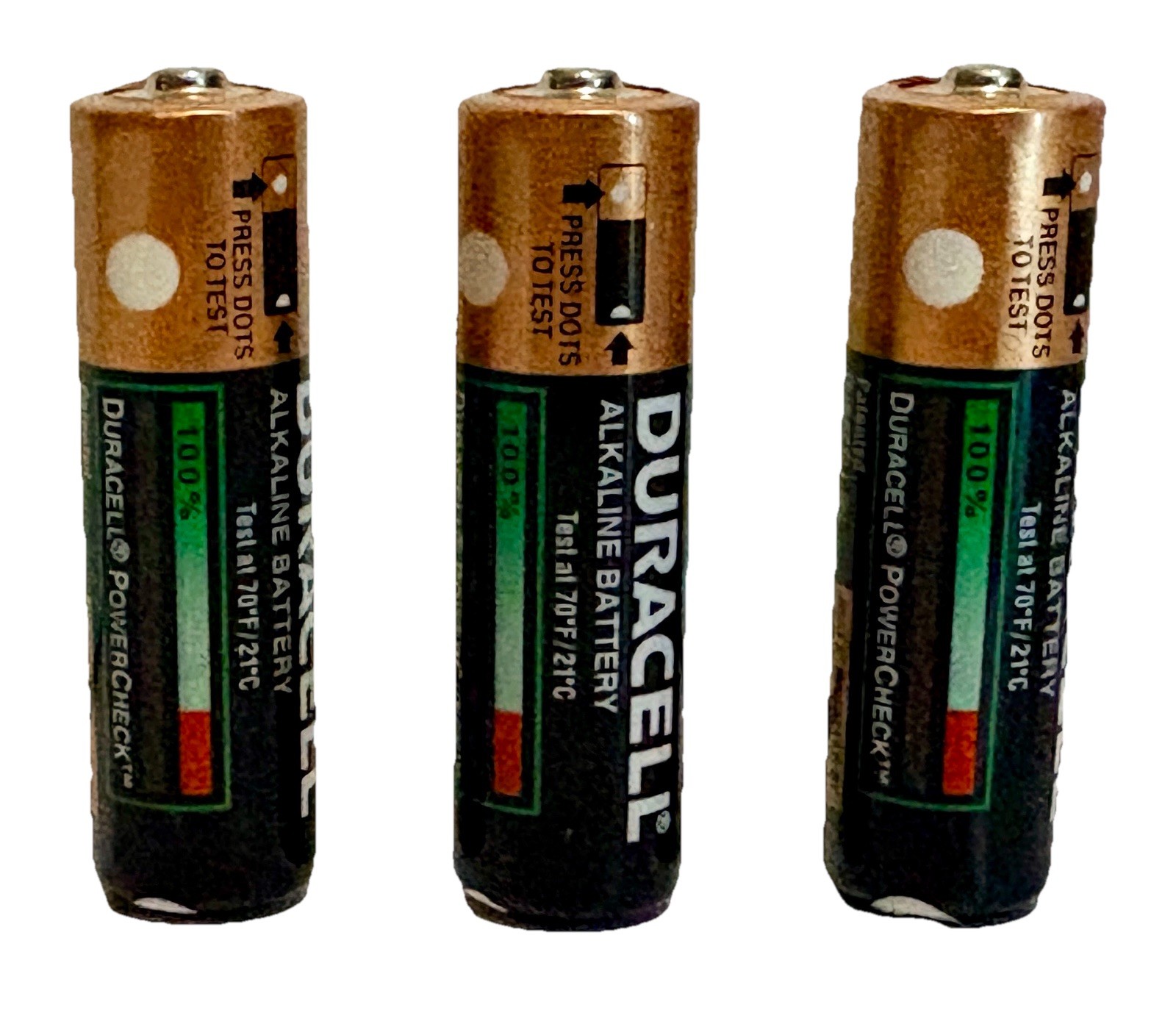 Lot Of 3 Vintage Duracell PowerCheck AA Batteries For Collection Display