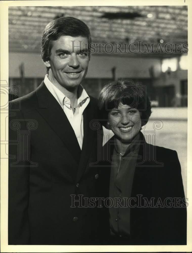 1981 Press Photo Don Criqui & Dorothy Hamill in 1981 Press Photo Don Criqui & Dorothy Hamill in