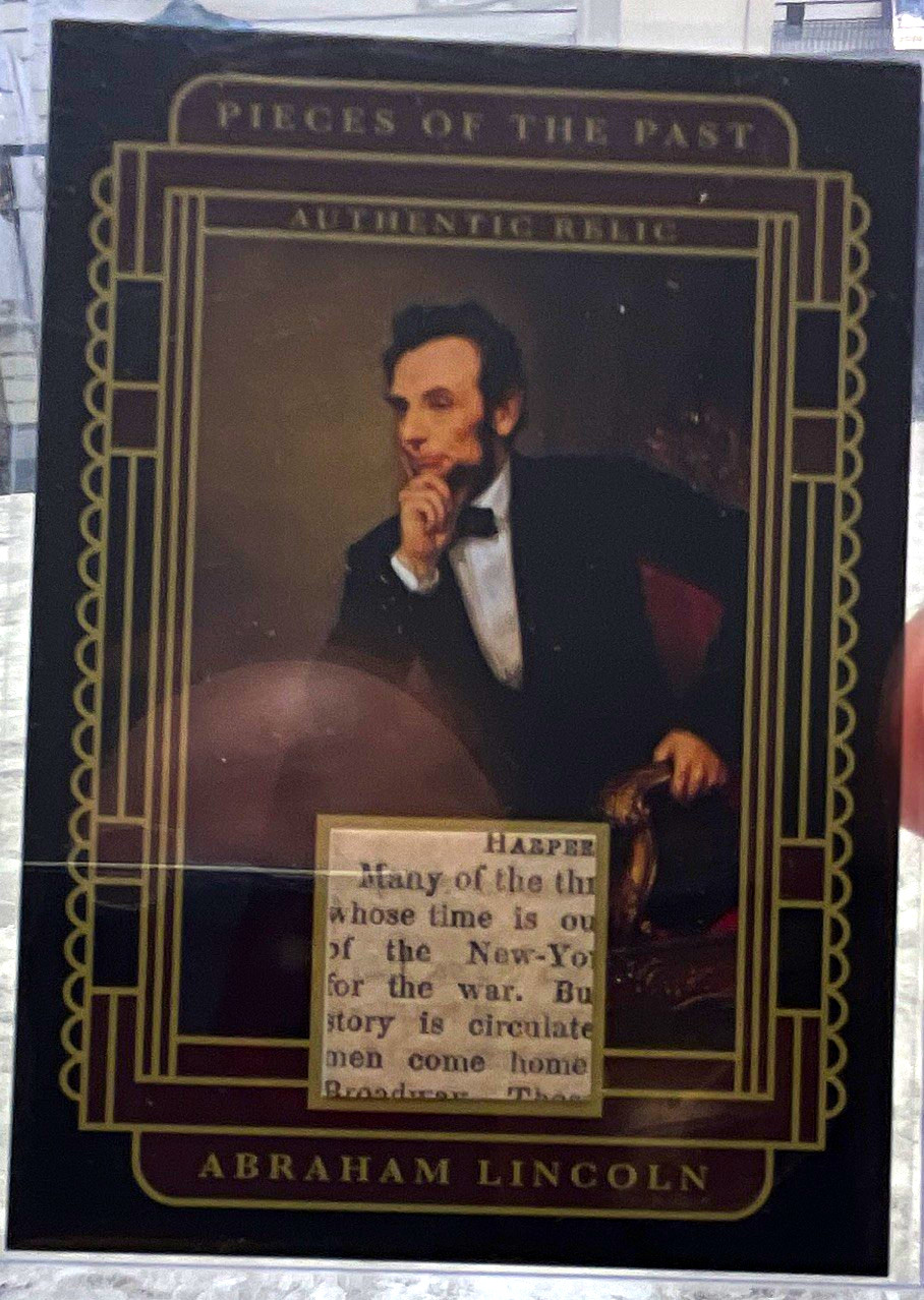 Pieces of the Past Abraham Lincoln Relic Insert Card SR-AL Super Products 2022