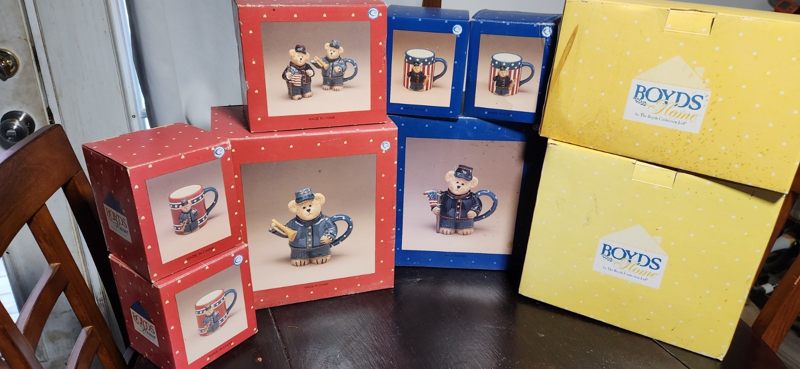 Boyds Bears Mason Dixon Civil War Ceramic Collection 10pc 9 Boxes NIB