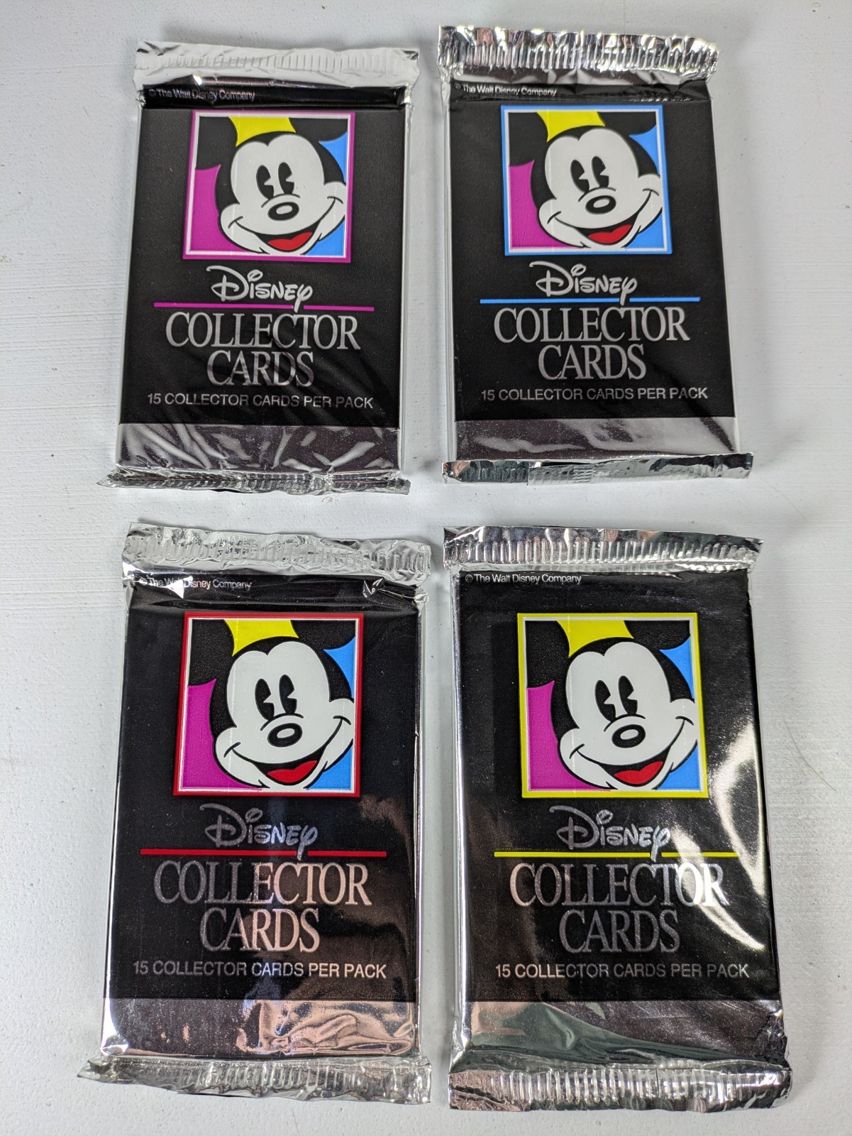1991 Disney Collector\'s Cards Packs Set Of 4 New Factory Sealed Packs BRAND NEW