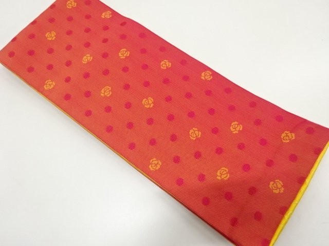7844278: JAPANESE KIMONO JAPANESE HANHABA OBI / REVERSIBLE / WOVEN ROSE