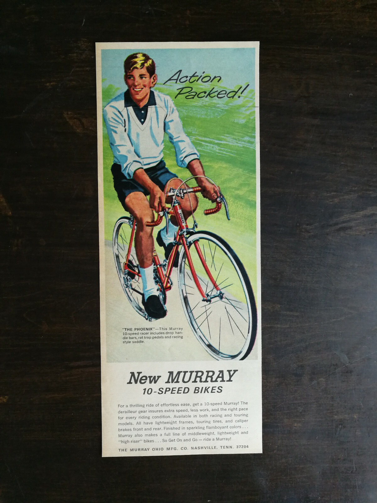 Vintage 1967 Murray The Phoenix 10-Speed Bicycle Bike Original Color Ad