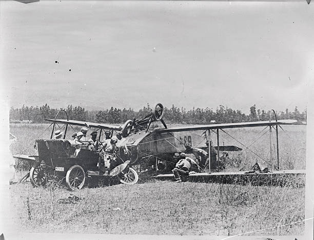 Very unusual plane and auto smashup 1916 Historic Old Photo Very unusual plane and auto smashup 1916 Historic Old Photo