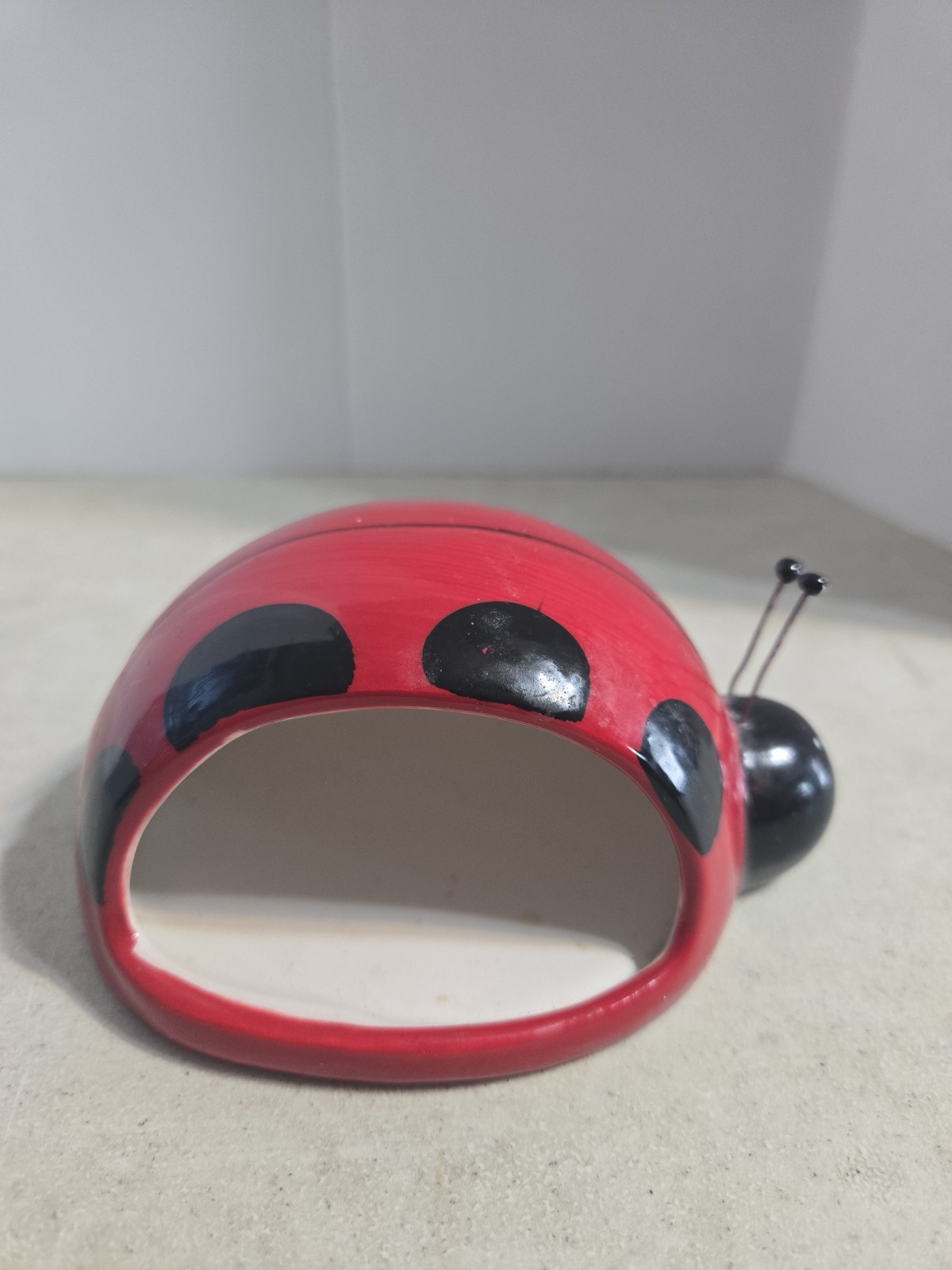 VTG Boston Warehouse Ceramic LADY BUG sponge holder Kitchen