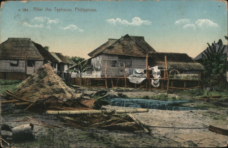 Manila, Philippines After the Typhoon 1912 Original Vintage Postcard