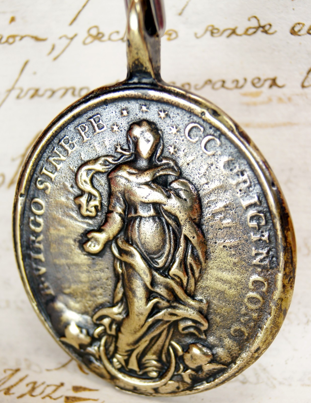 Antique 18th Century Archangels Blessed Sacrament of Jesus Immaculate Conception