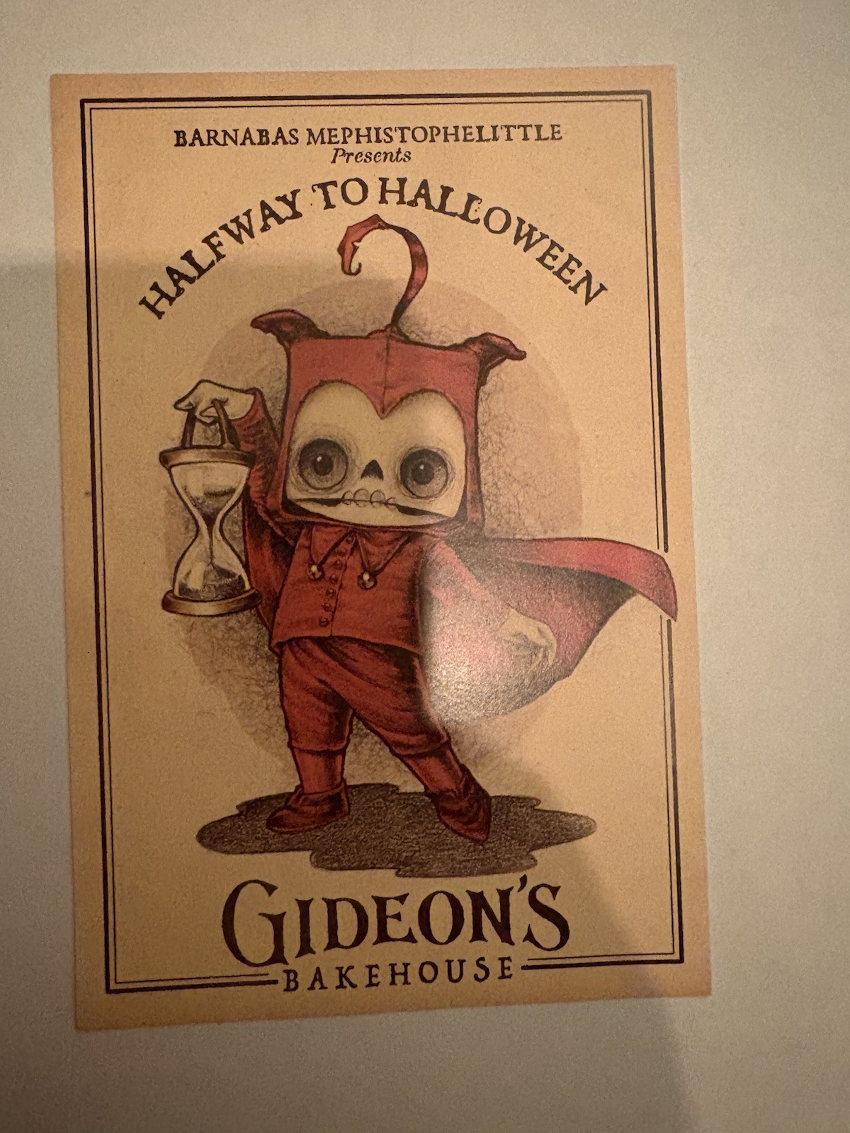 Gideon\'s Bakehouse Halfway to Halloween May 2021 Barnabus Mephistophelittle Menu