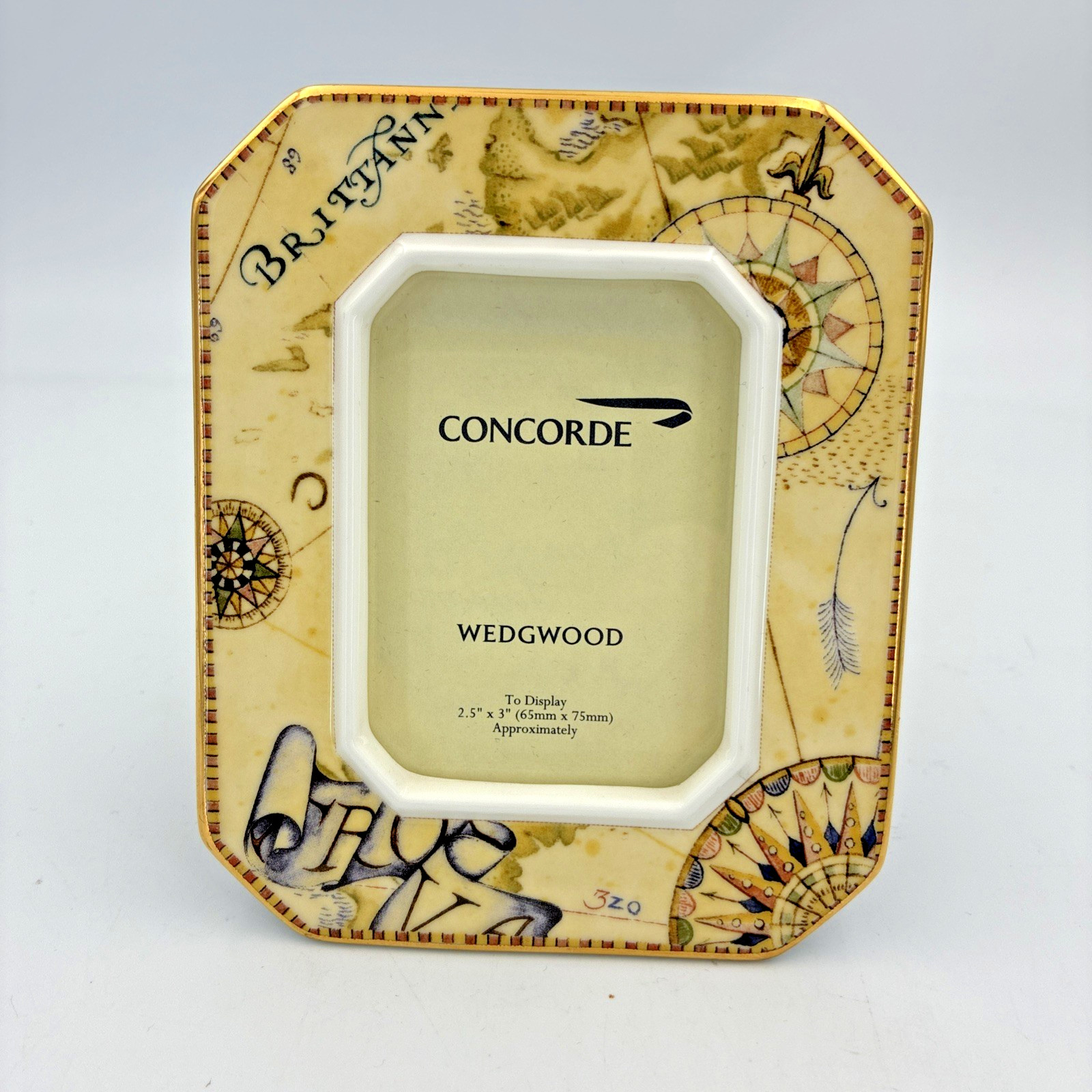 *MINT* British Airways Concorde Wedgwood Atlas Bone China Photo Frame 1996