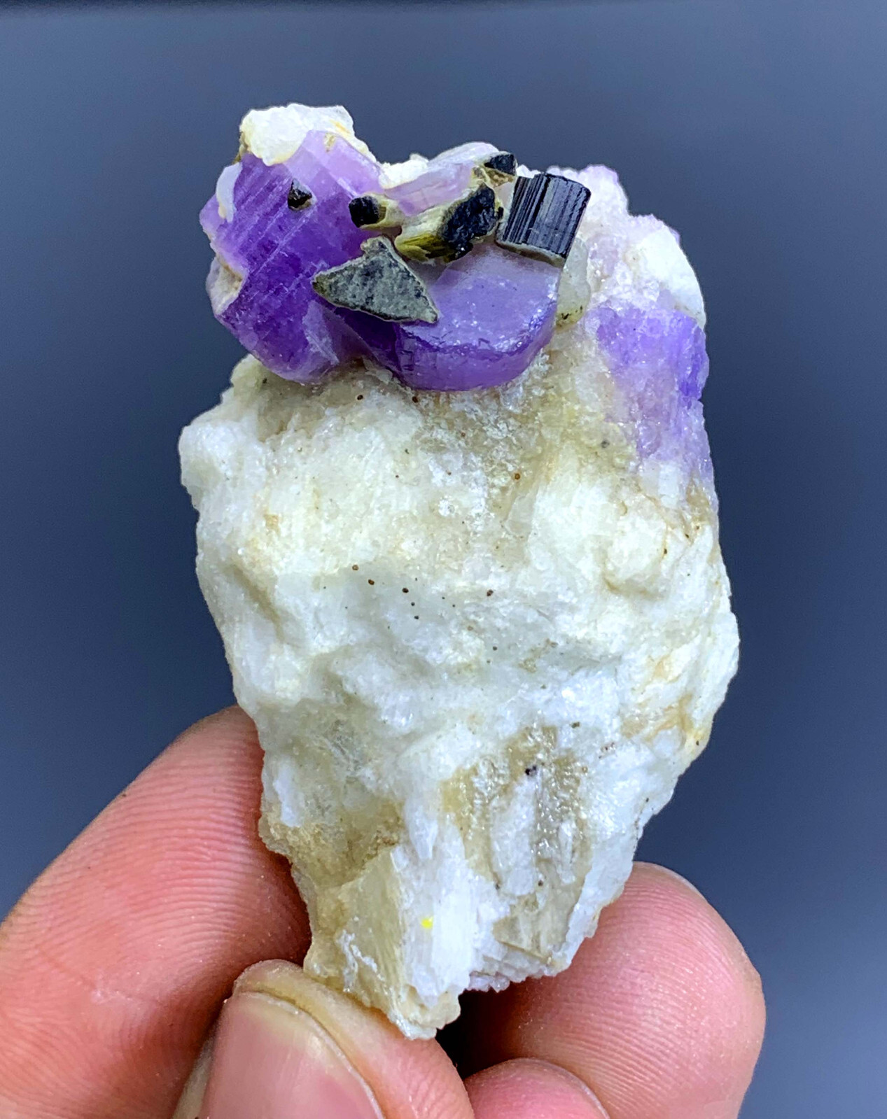 26 Gm Purple Apatite Crystals on Matrix from Afghanistan