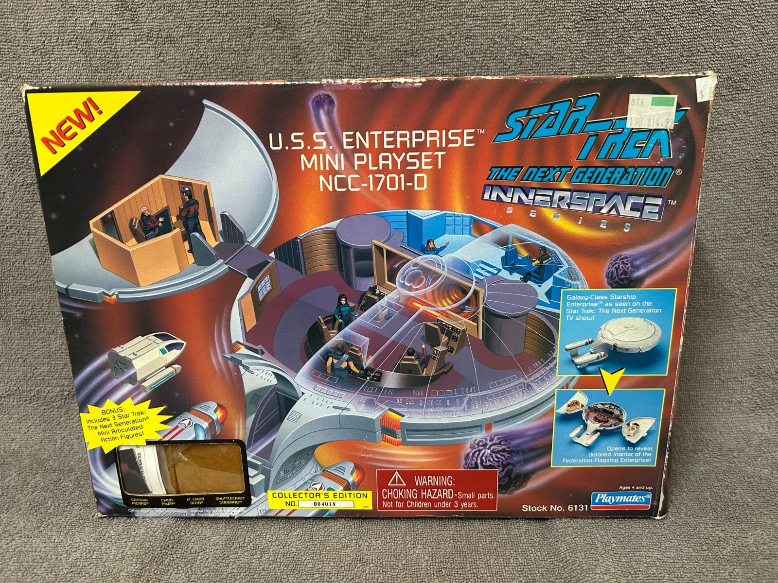 Vintage Playmates Star Trek Next Generation U.S.S. Enterprise Mini Playset