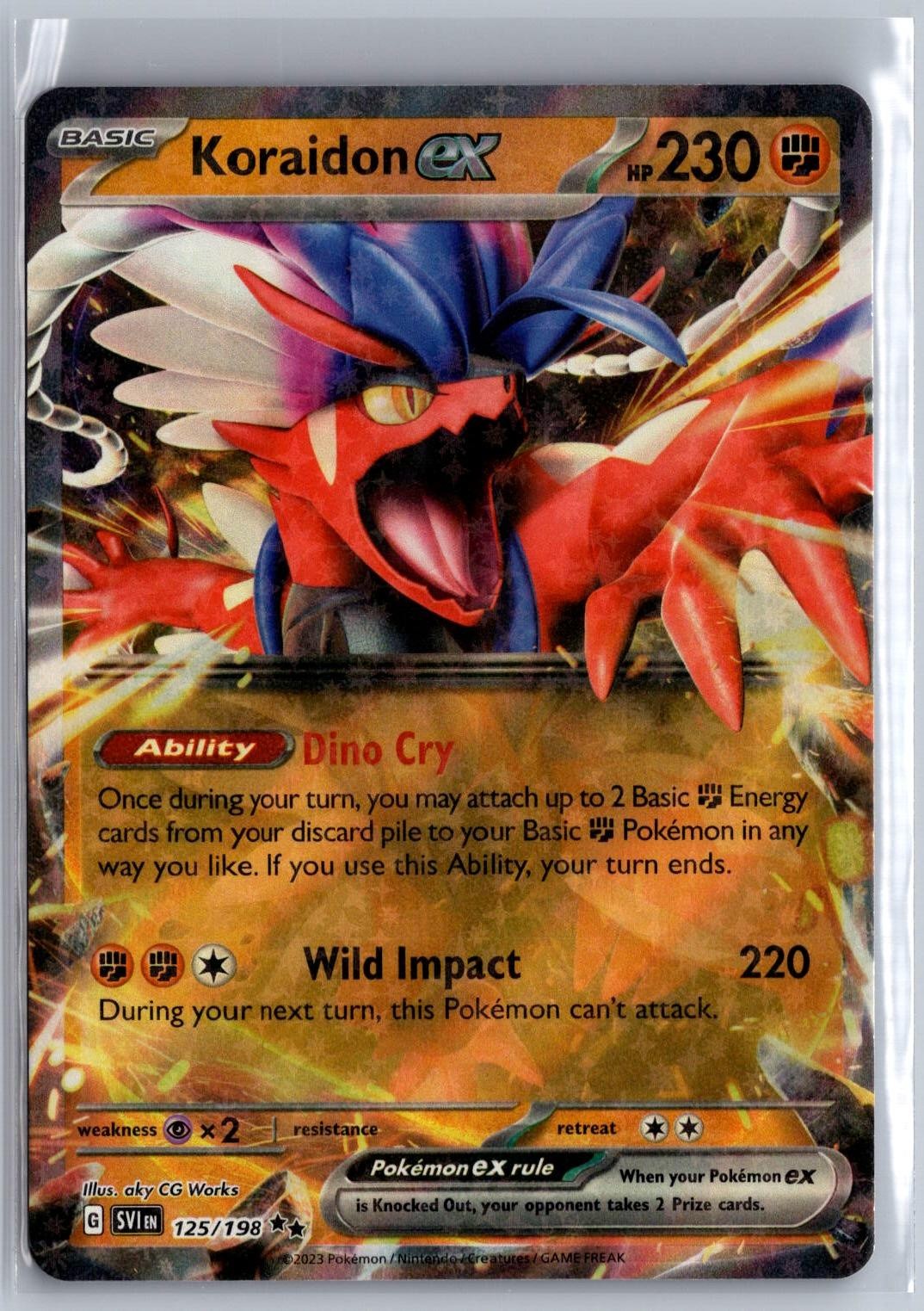 Koraidon ex 125/198 Holo NM