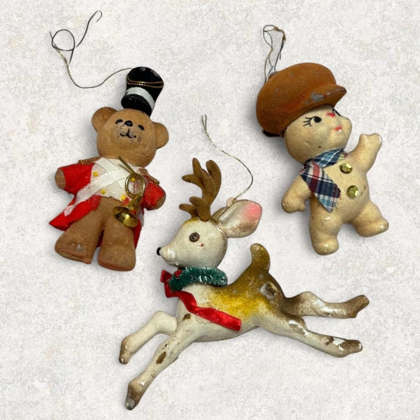 Vintage Bundle Retro MCM Christmas Ornaments