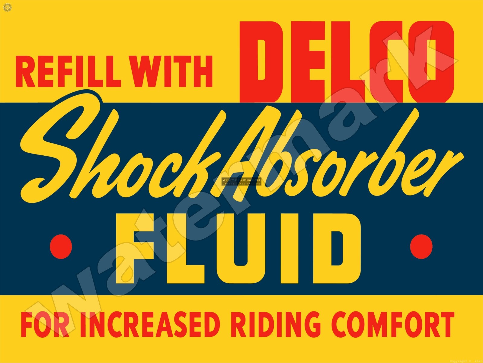 Delco Shock Absorber Fluid    Metal Sign 9\