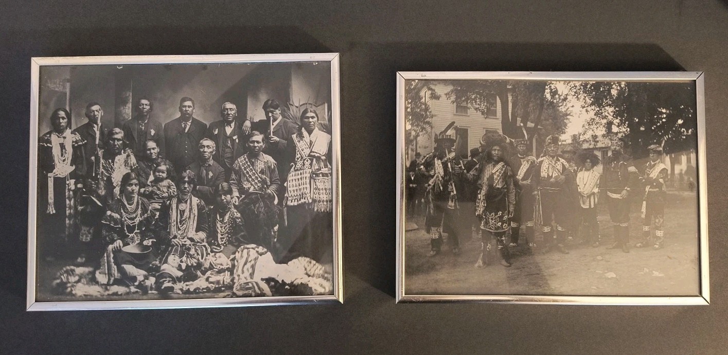 1903 Menominee Nation Wisconsin Indian Photo Pair- Oshkosh Celebration 7.8 x 10