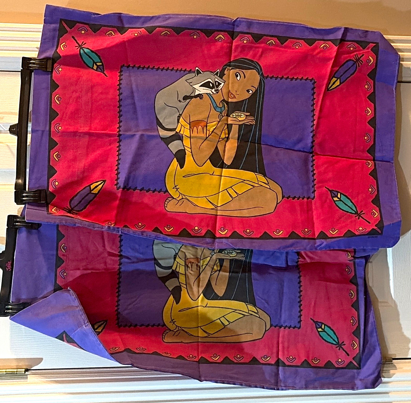 Disney Pocahontas Pillowcases Lot of 2 Purple/Pink Character Print Disney Pocahontas Pillowcases Lot of 2 Purple/Pink Character Print