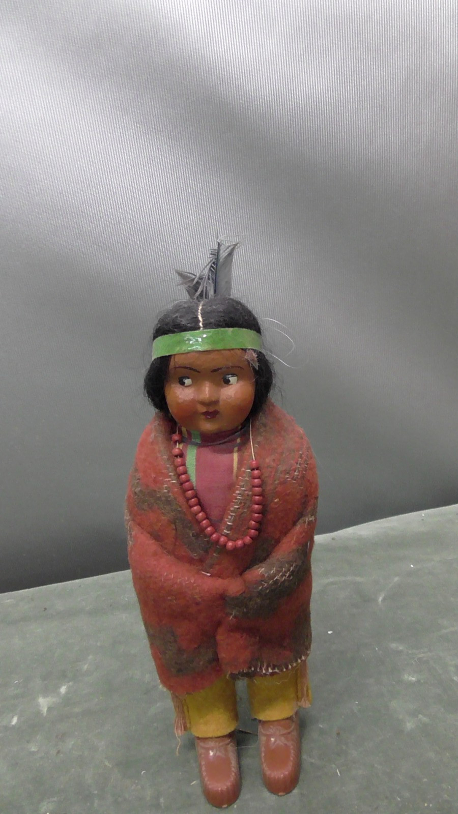 Vintage 50’s Indian Native American Skookum Bully Good Boy Doll ~ 6 1/2”
