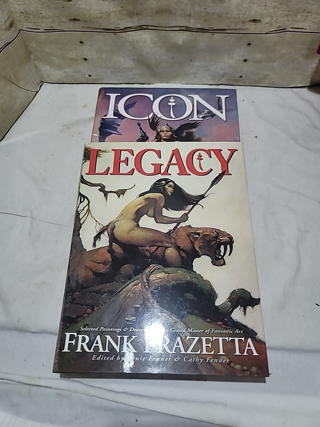 Frank Frazetta Legacy & Icon 1999 Hardcover Books Near Mint Condition 