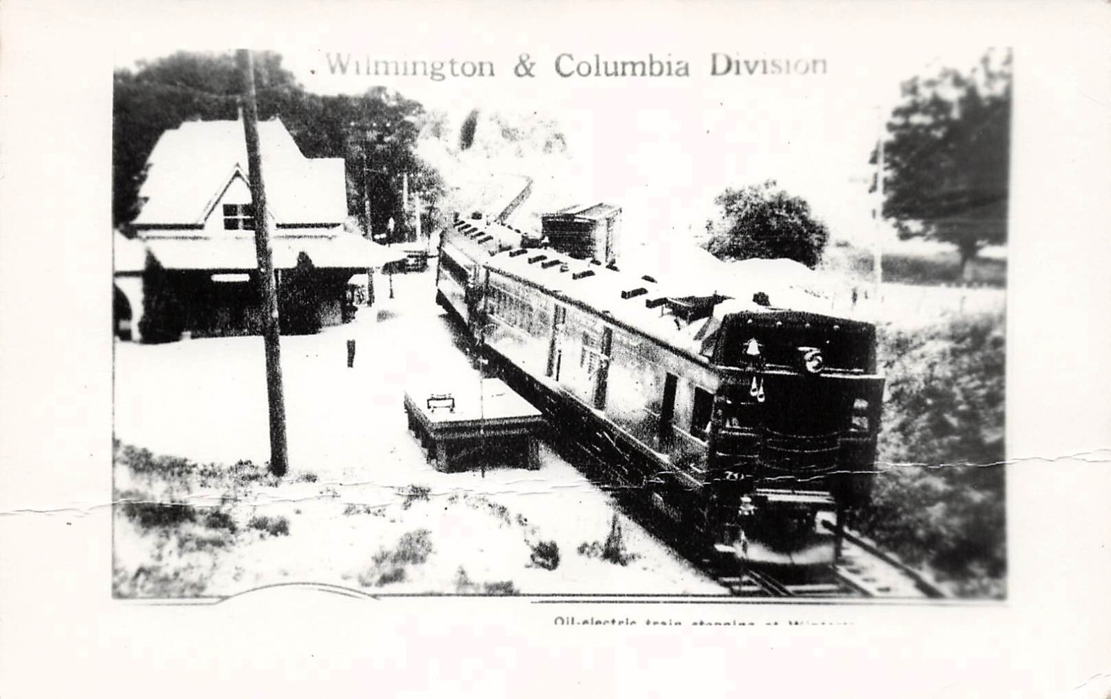 RPPC Wilmington DE Delaware Fallon Ave Train Railroad Depot Photo Postcard F16