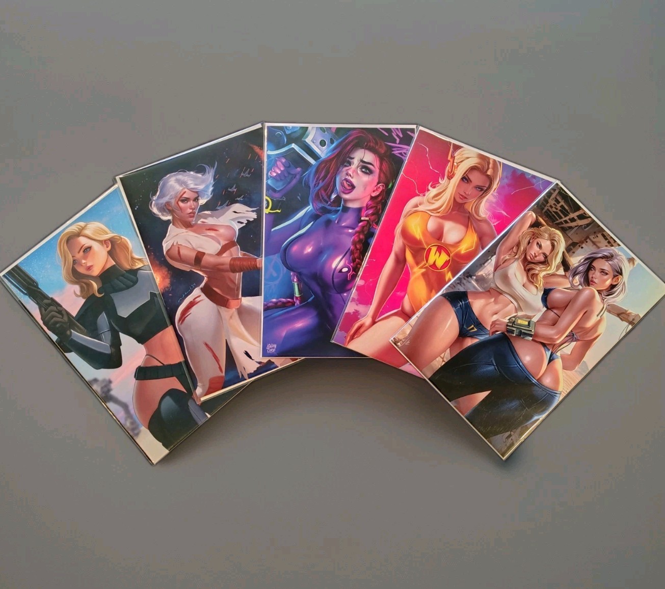 WAIFU CHRONICLES Set of 5 Different Cover D Variant Cosplay Comic Books (Lot 5)