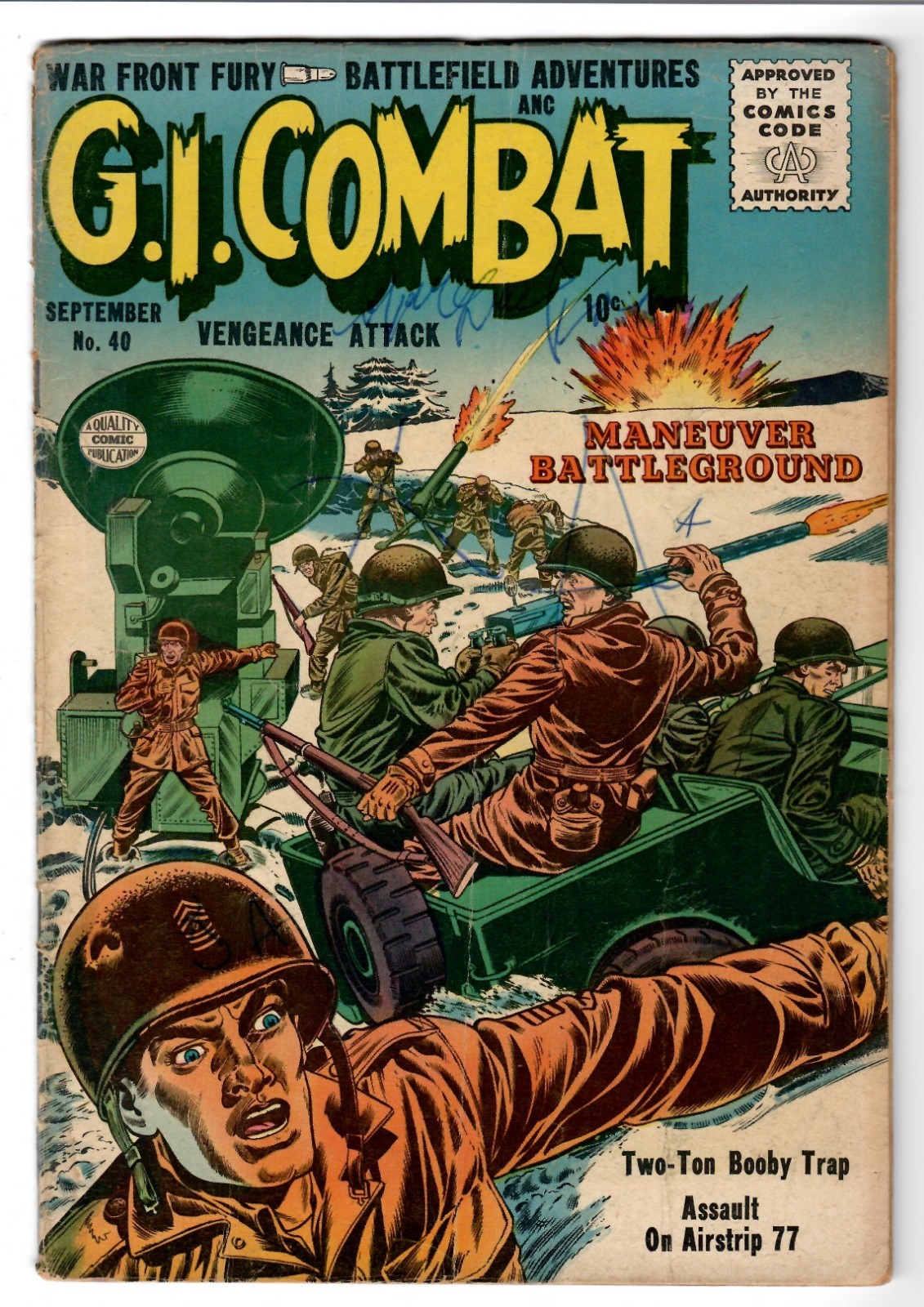 G.I. Combat #40 (Quality Comics September 1956) G+ G.I. Combat #40 (Quality Comics September 1956) G+
