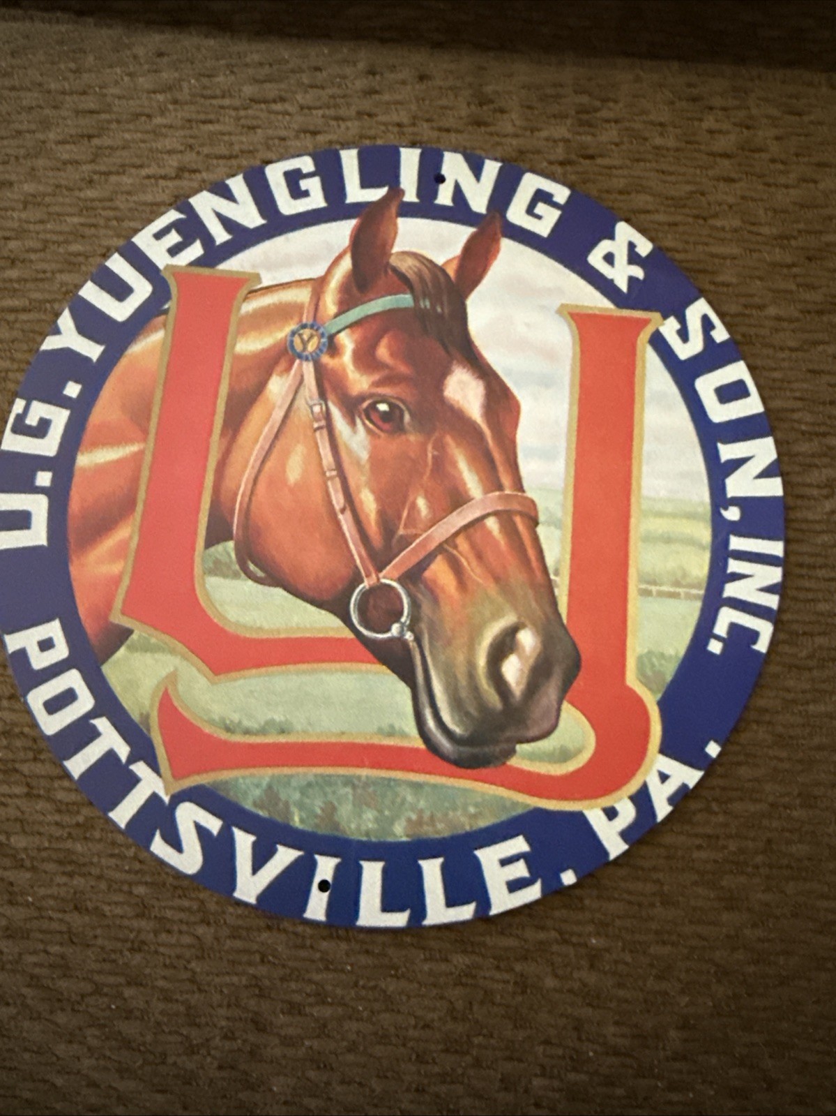 D.YUENGLING & SON INC. POTTSVILLE PA 8”x8” Metal Tin With Horse D.YUENGLING & SON INC. POTTSVILLE PA 8”x8” Metal Tin With Horse
