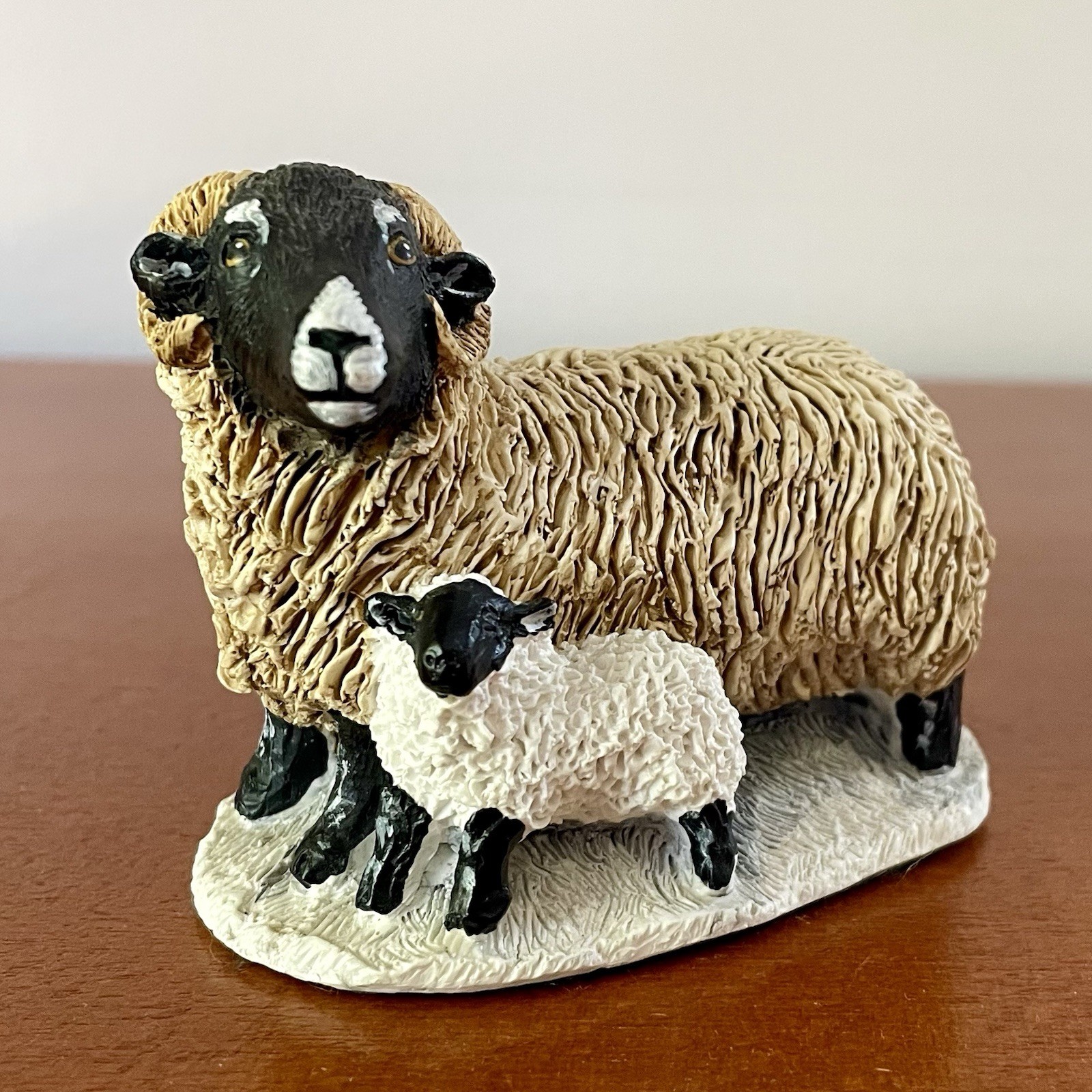 Vintage Stef\'s Models Swaledale Ewe and Lamb Sheep Figure Figurine UK Vintage Stef\'s Models Swaledale Ewe and Lamb Sheep Figure Figurine UK