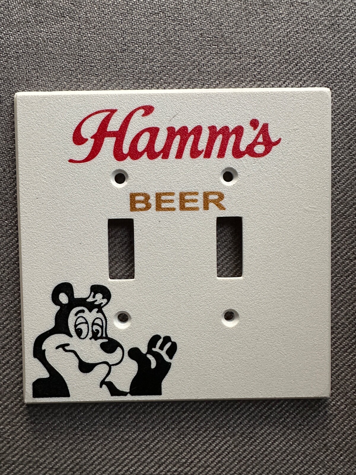 Hamm\'s Bear 2 Light Switch Plate - 3D Printed