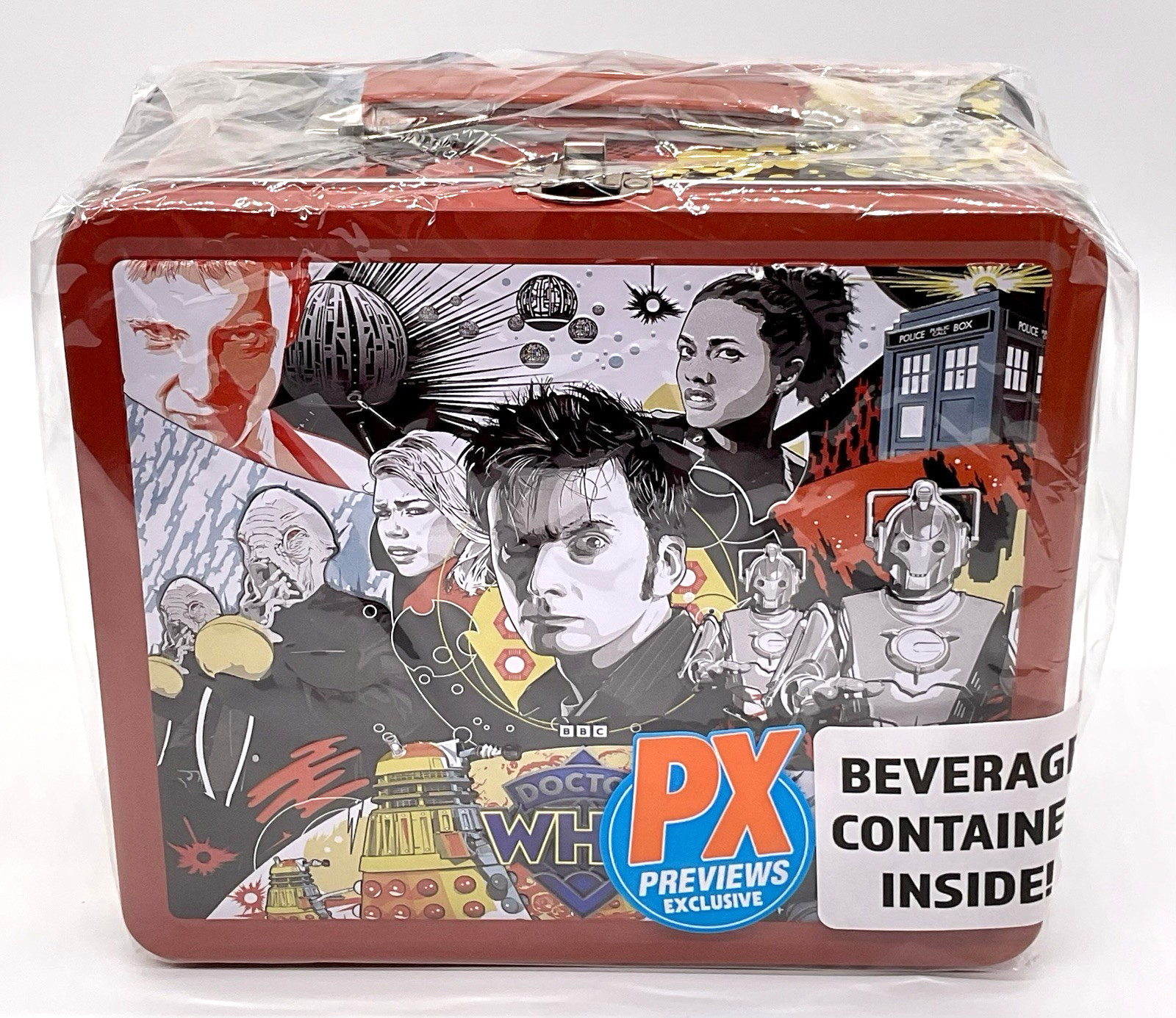 Doctor Who PX Exclusives Metal Lunch Box with Beverage Container BBC Tin Titans