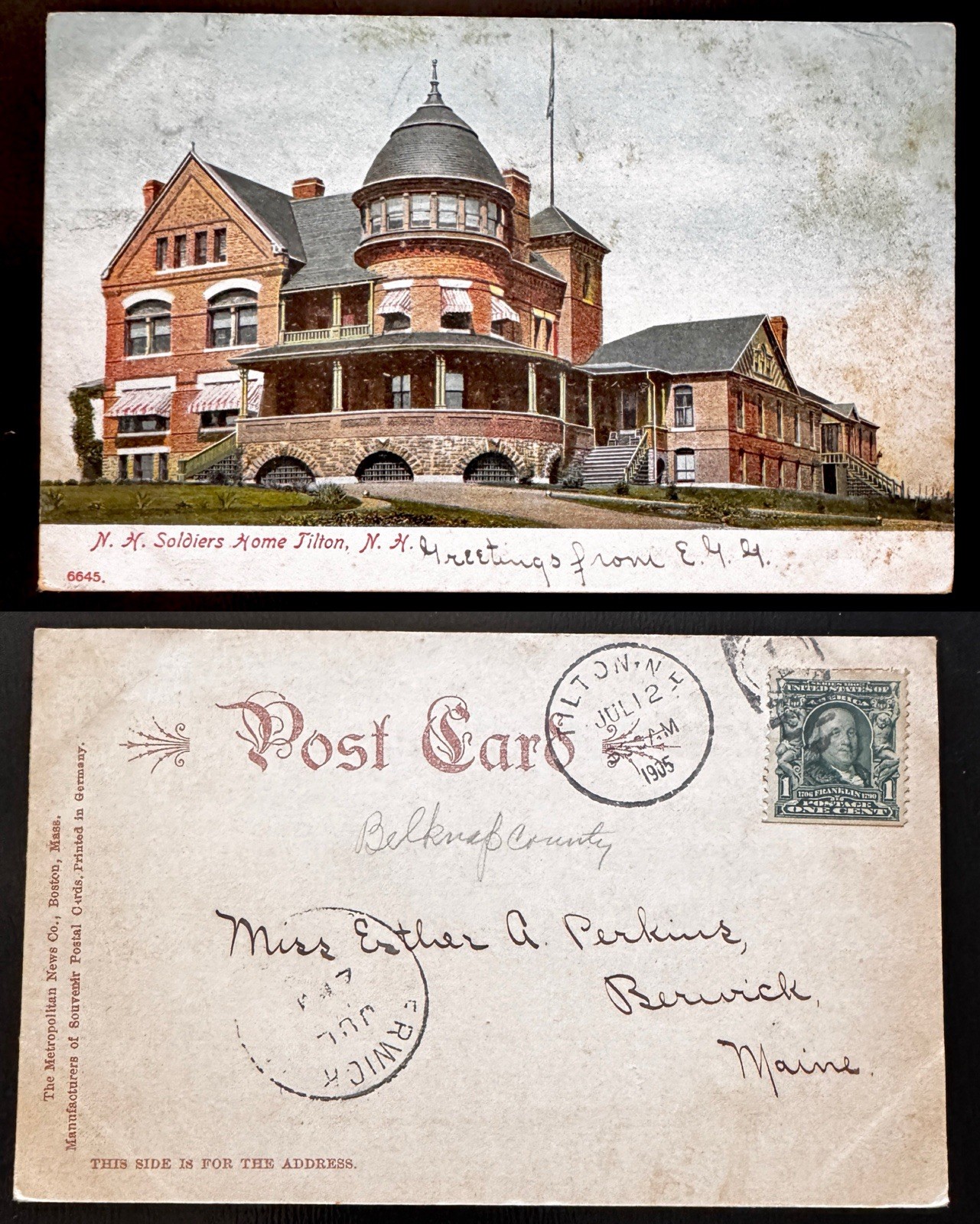 1905 Soldiers Home Tilton New Hampshire Belknap County Victorian Architecture B5