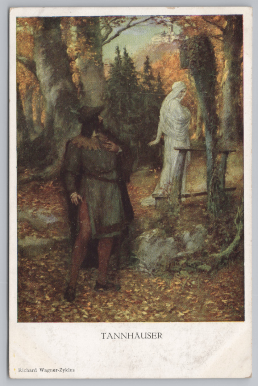 WWI Feldpost Tannhauser Richard Wagner Opera Postcard Censored Emmerich 1915