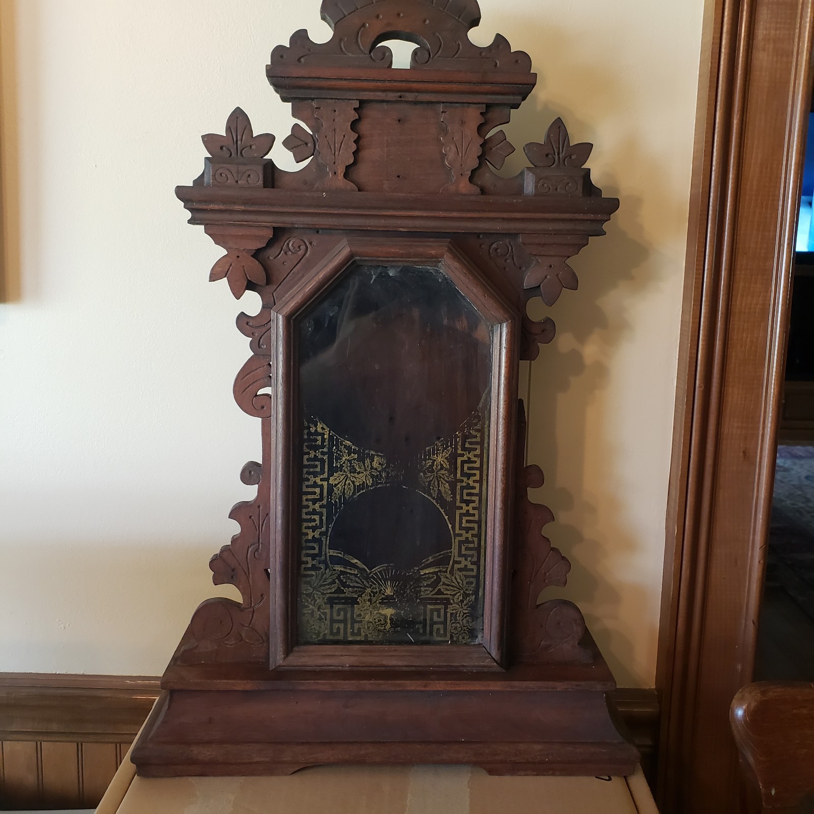Antique Shelf Mantle Clock CASE ONLY