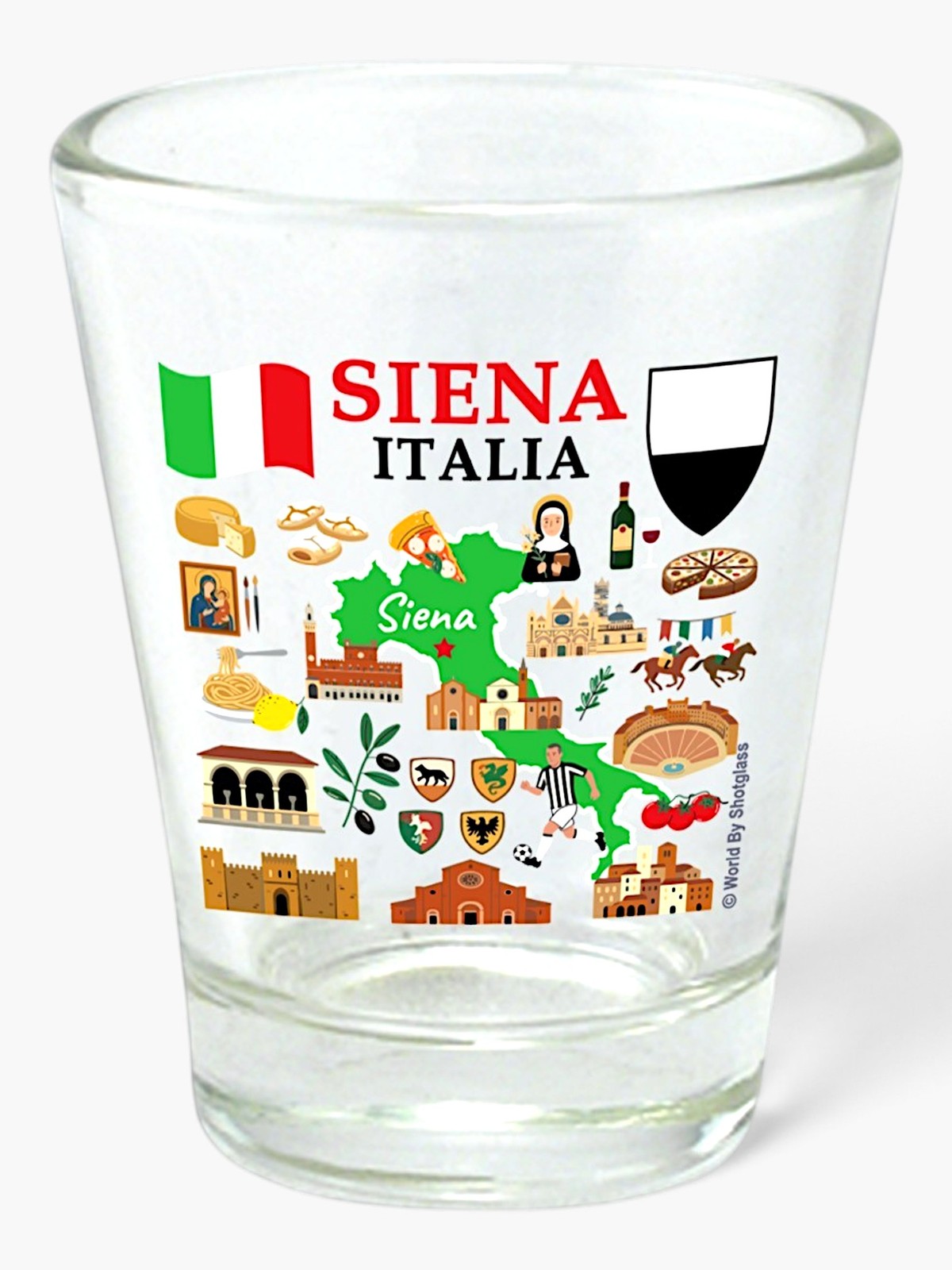 SIENA ITALY GREAT ITALIAN CITIES COLLECTION SHOT GLASS SHOTGLASS